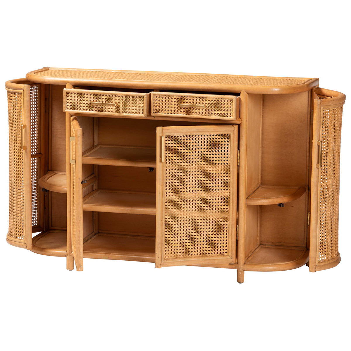 Bali & Pari McKenna Rattan Sideboard Handwoven Wicker Buffet