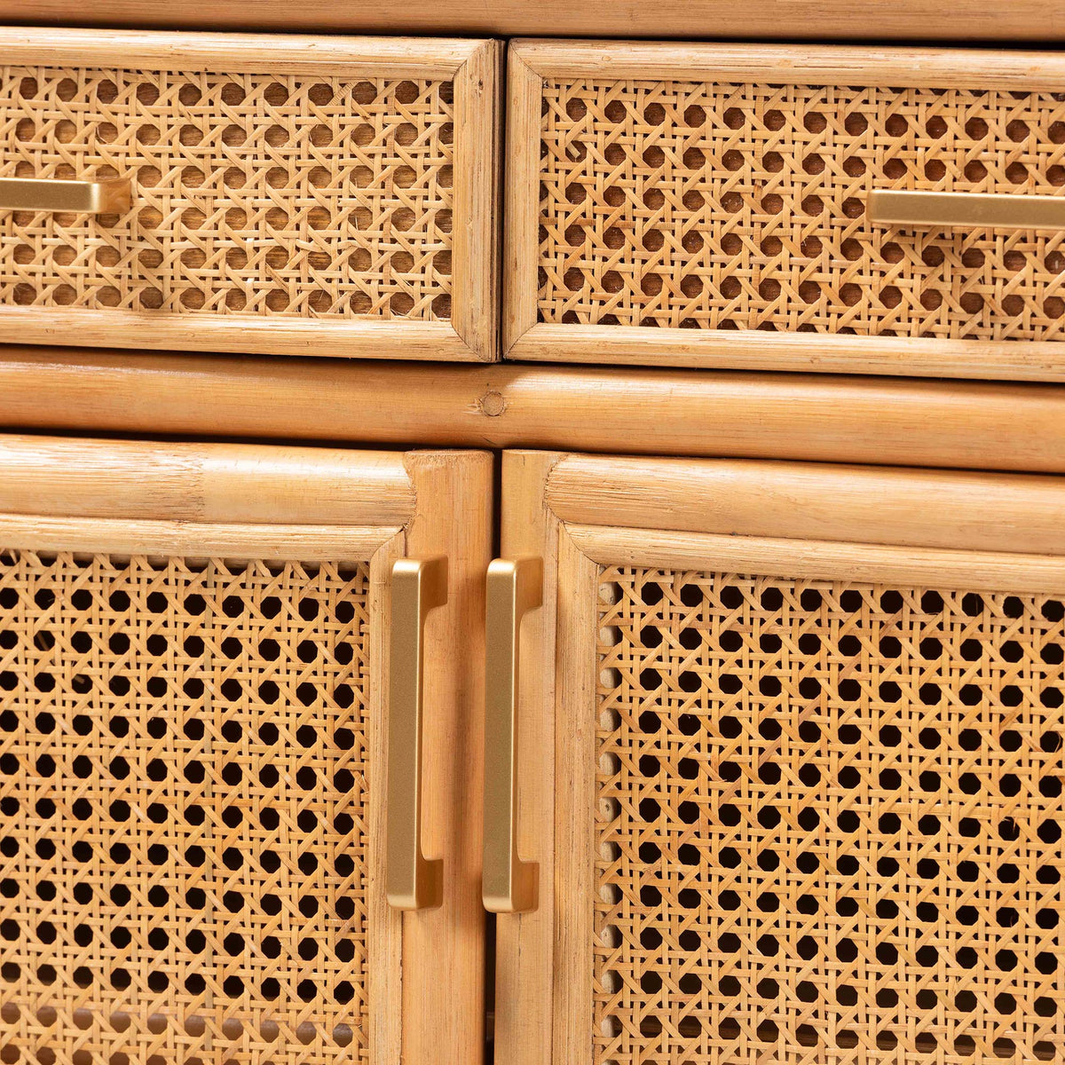 Bali & Pari McKenna Rattan Sideboard Handwoven Wicker Buffet