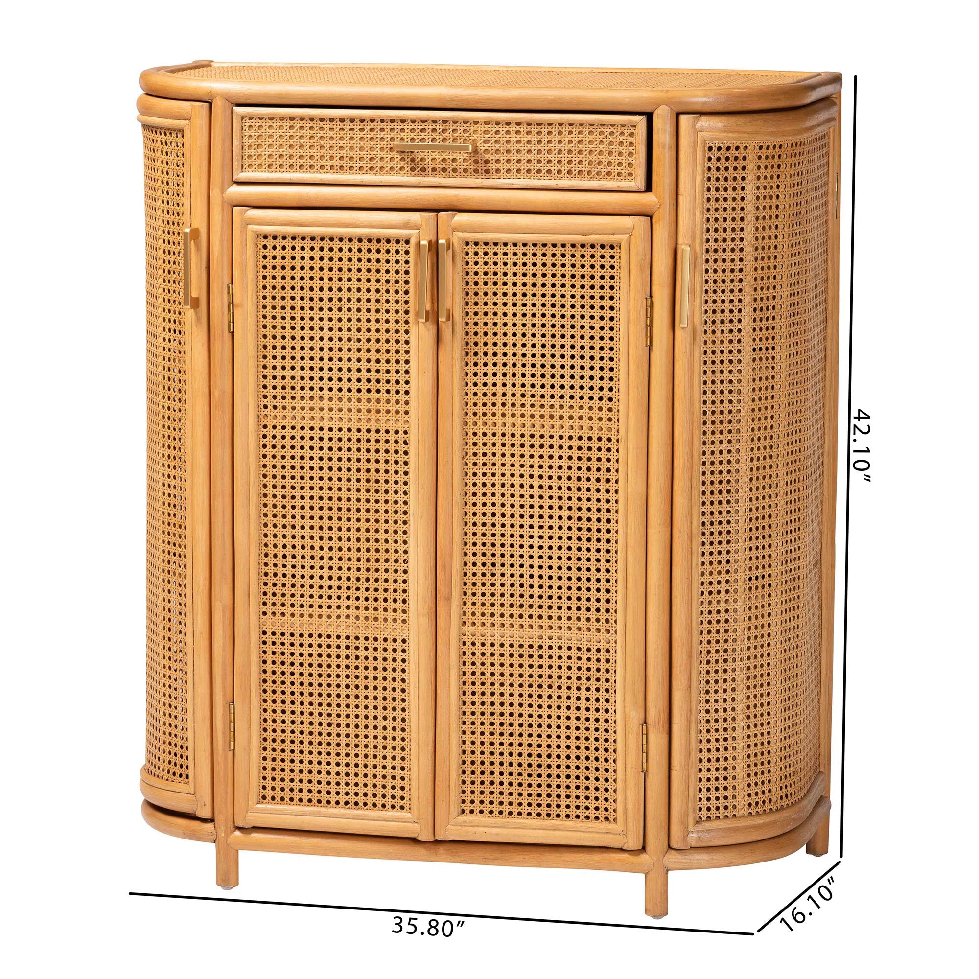 Bali & Pari McKenna Rattan Storage 1-Drawer Cabinet