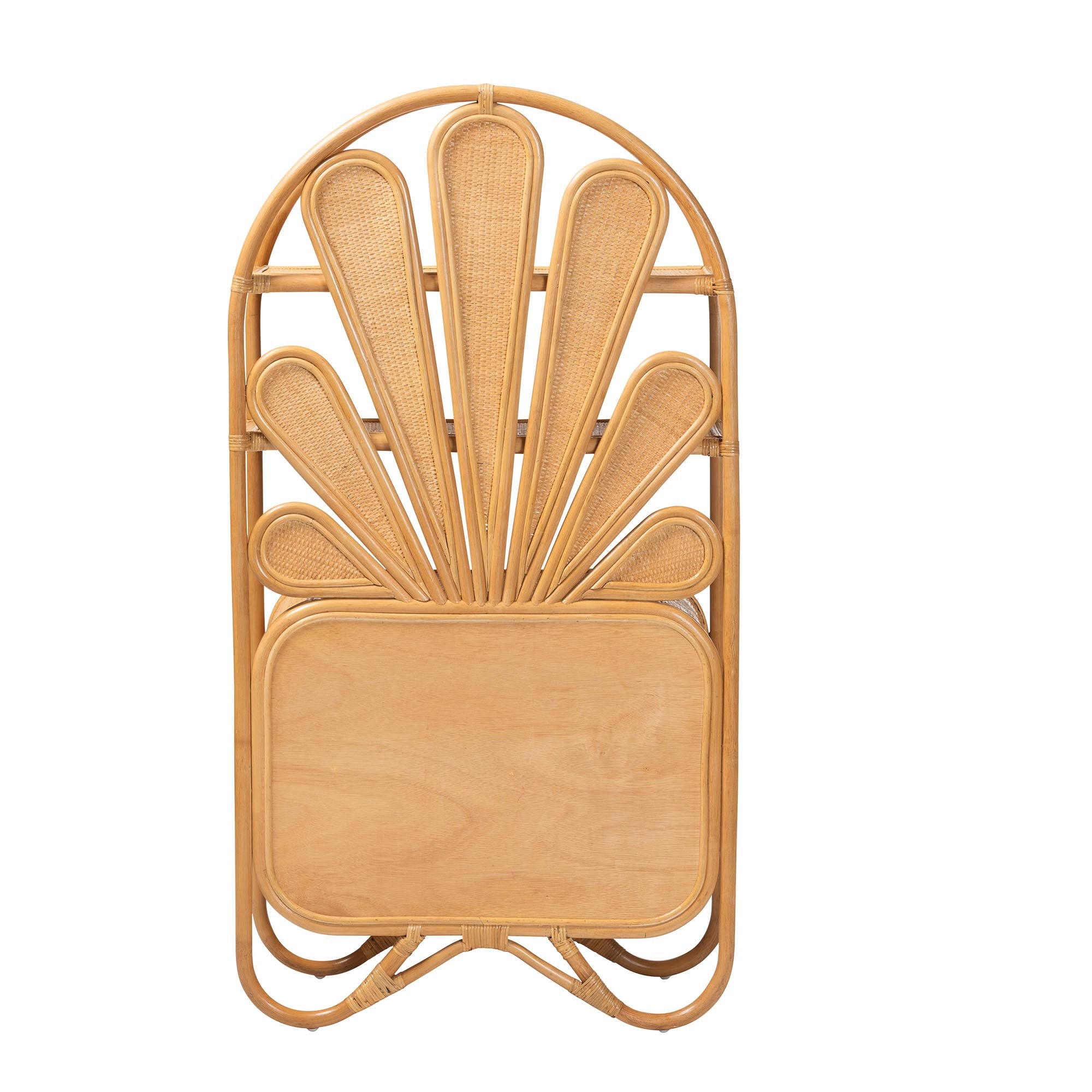 Bali & Pari Noreen Peacock Fan Rattan Cabinet