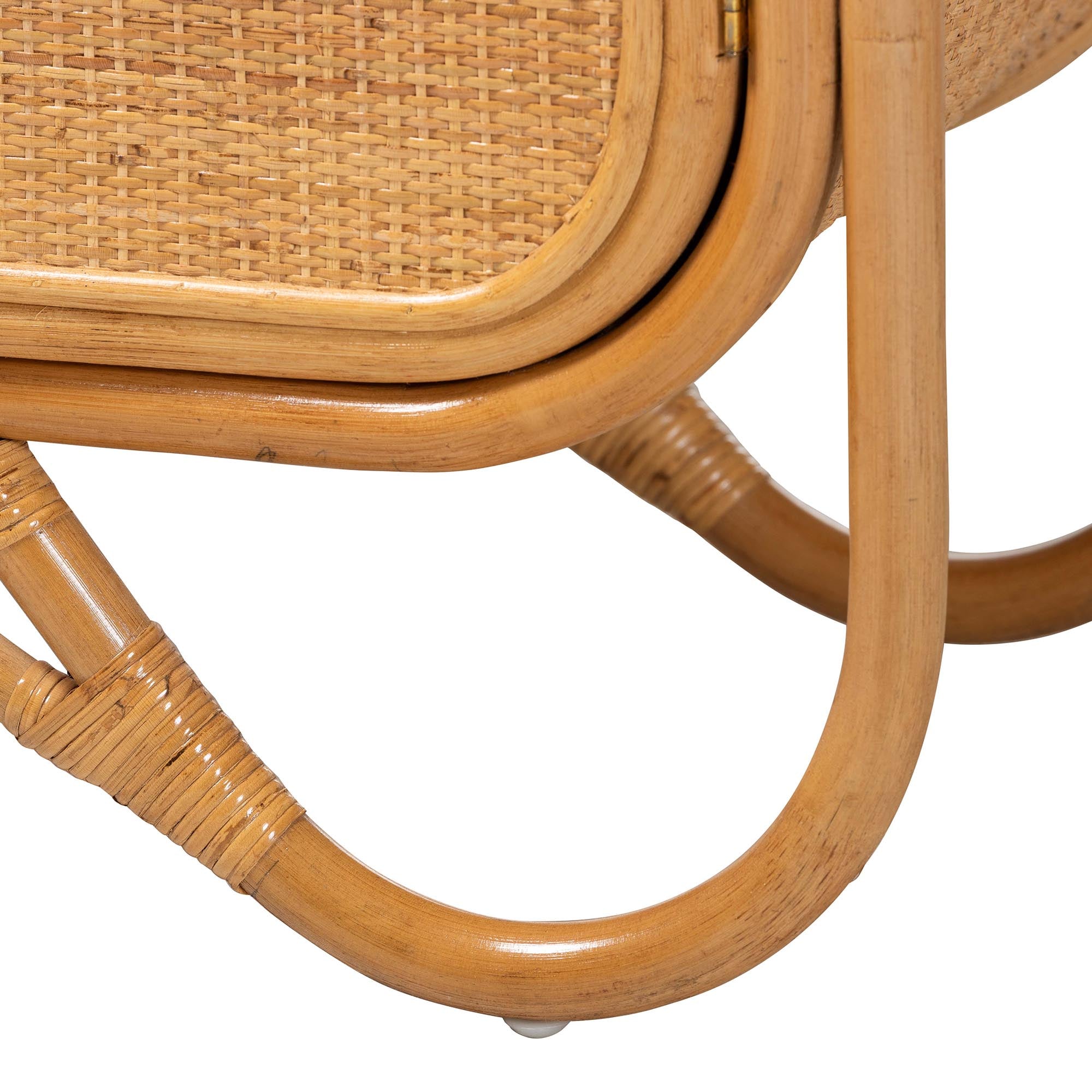 Bali & Pari Noreen Peacock Fan Rattan Cabinet