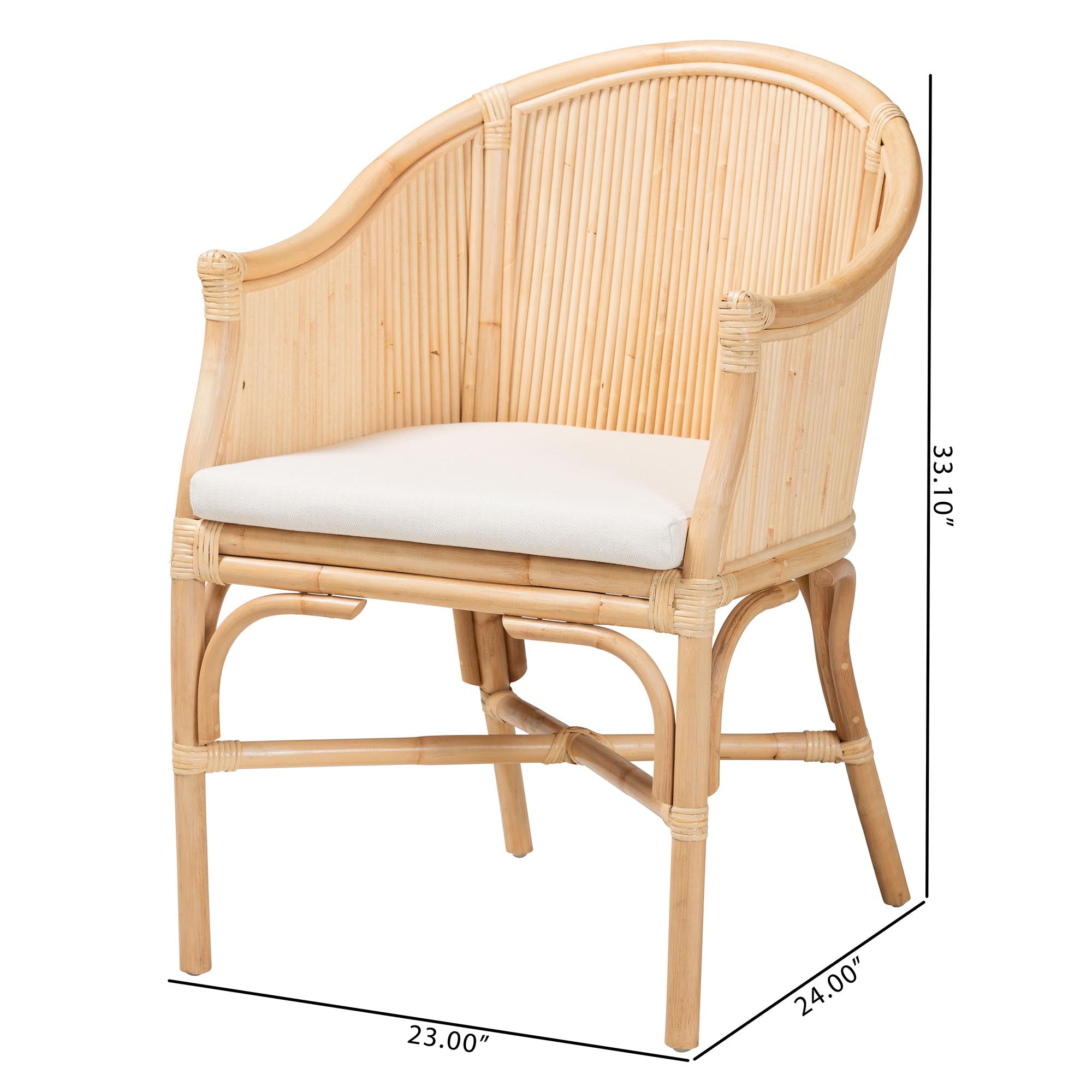 Bali & Pari Hollis Rattan Barrel Chair
