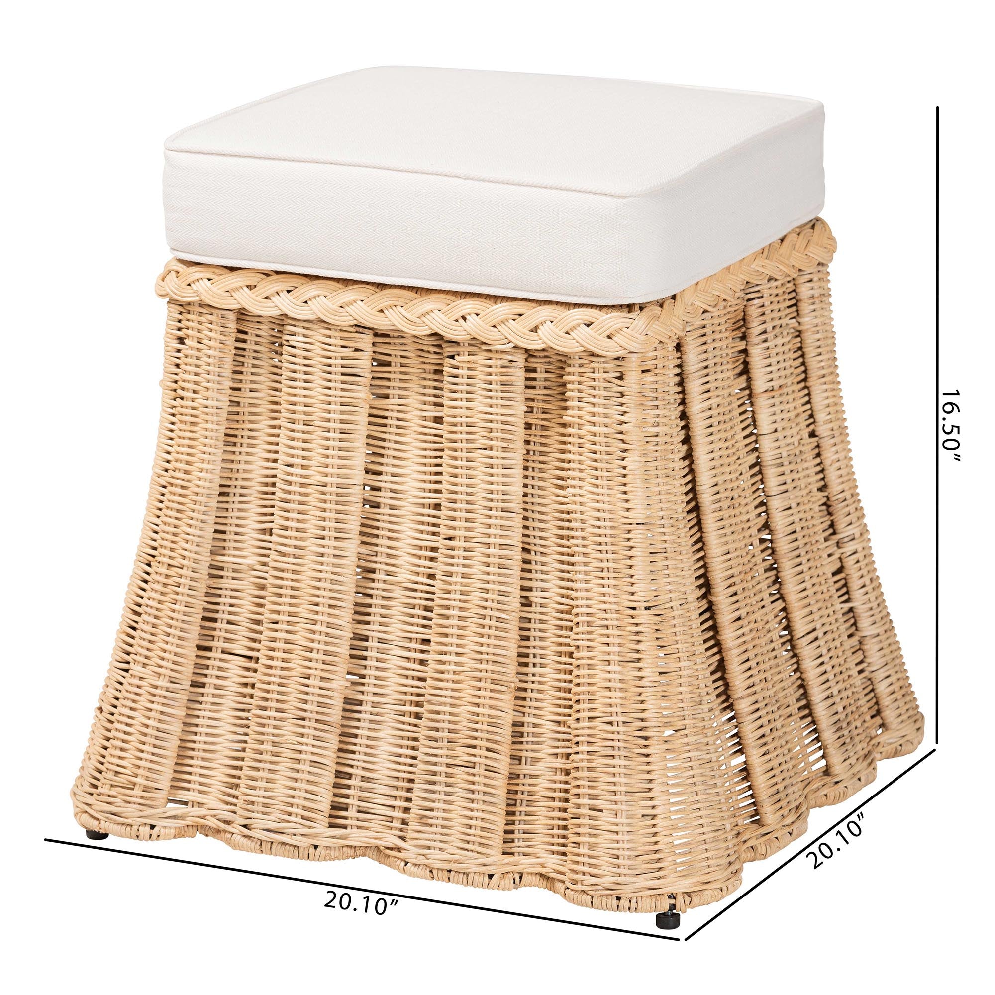 Bali & Pari Rotem Rattan Ottoman