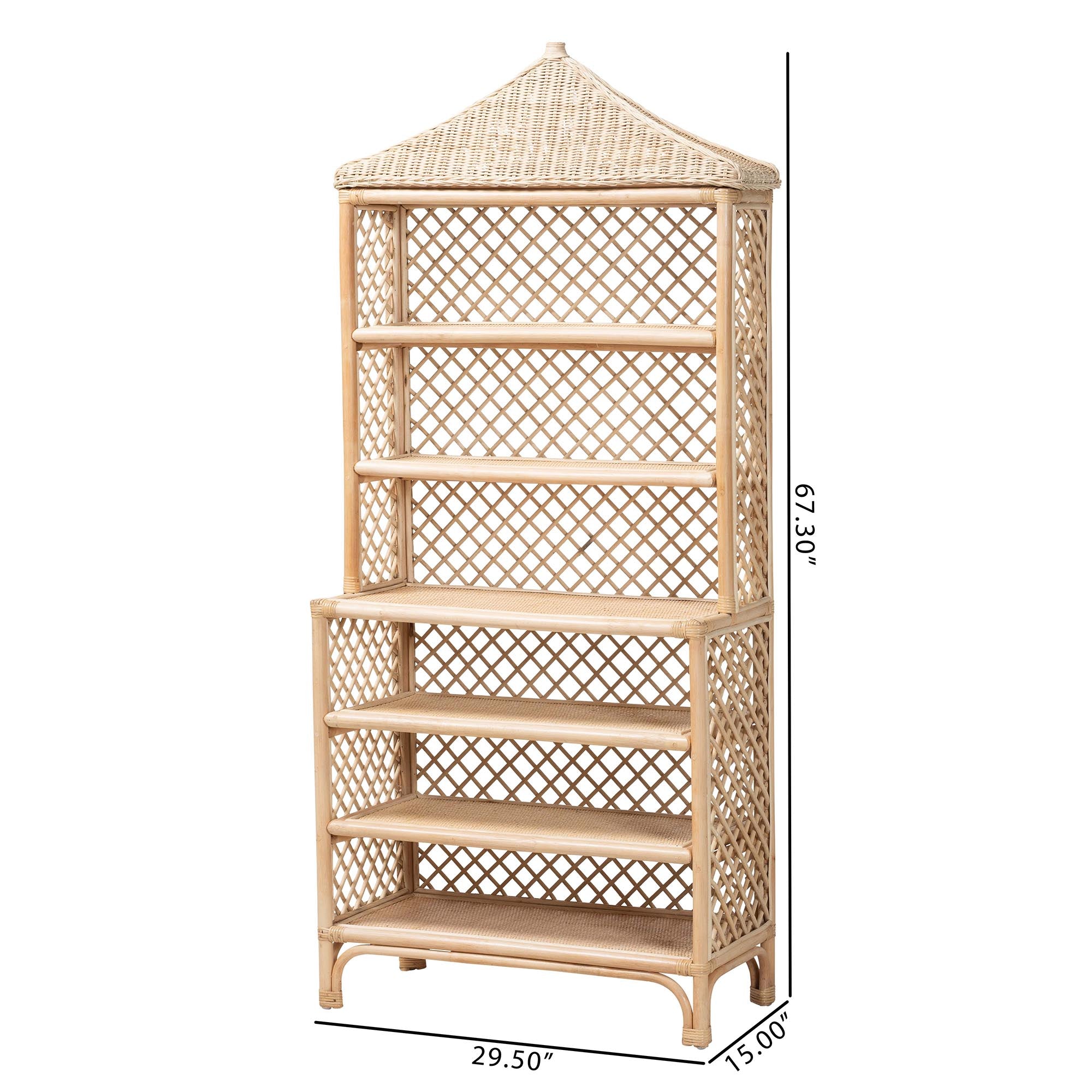 Bali & Pari Adonis Rattan Display Shelf