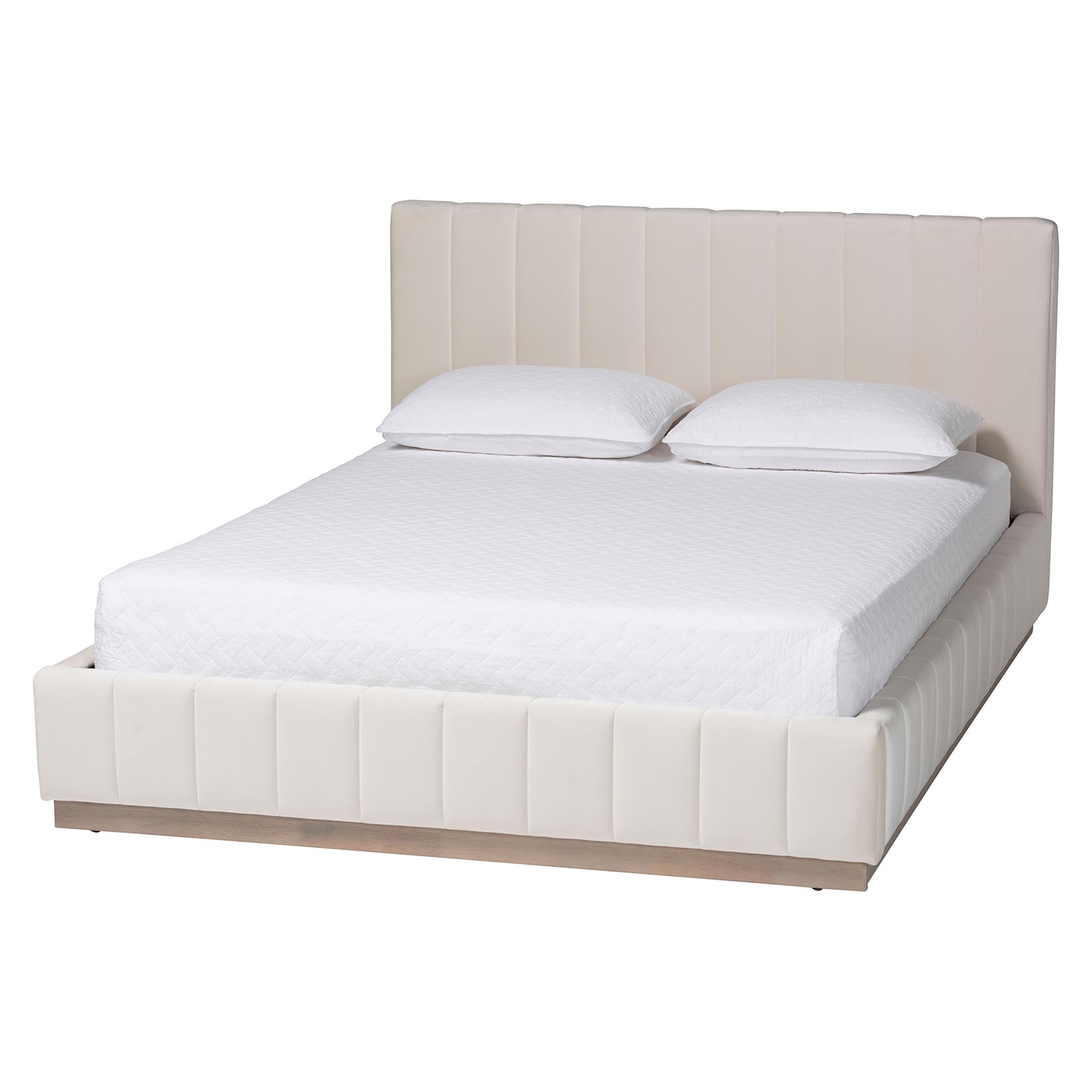 Granger Velvet Upholstered Platform Bed