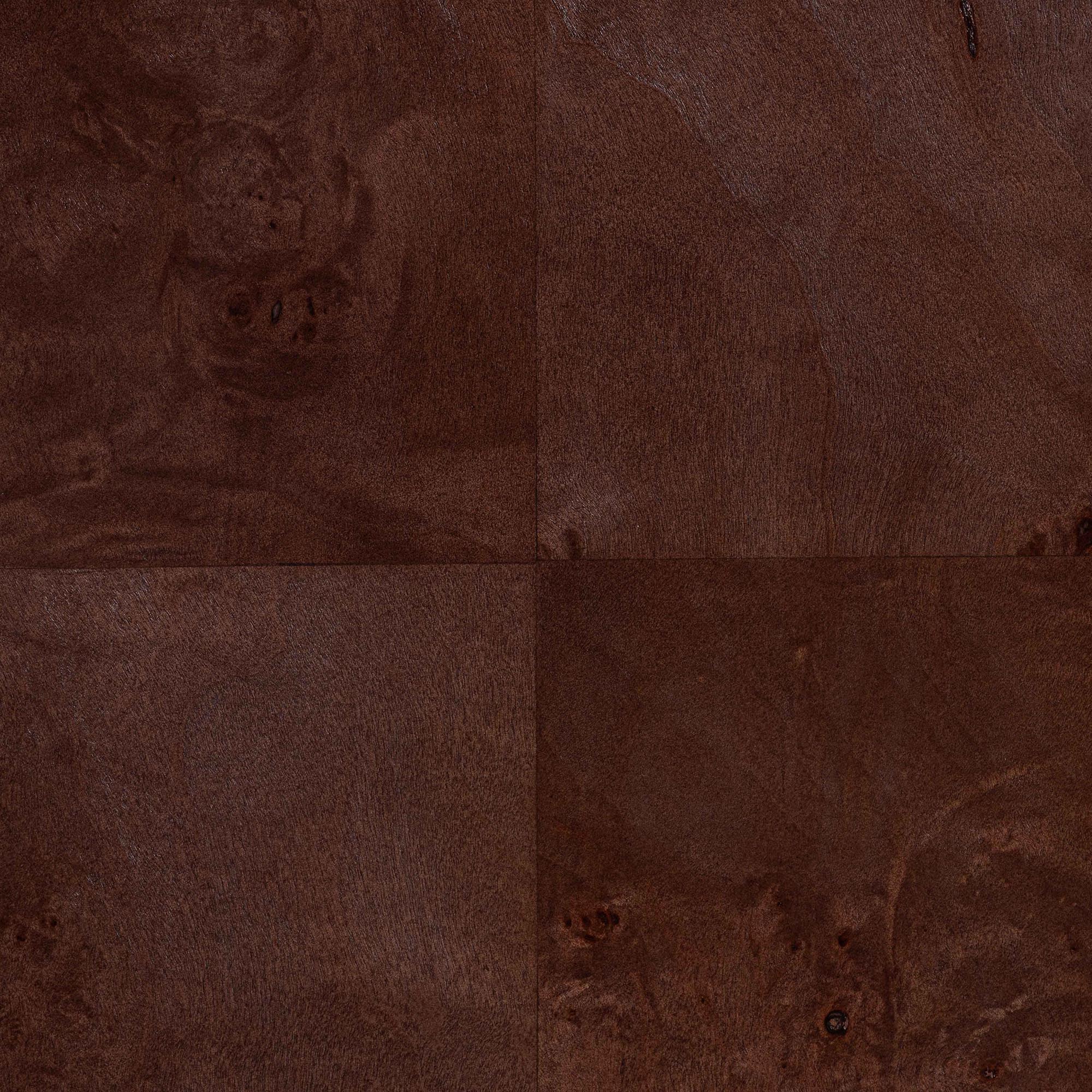 bali & pari Valora Real Burl Wood Storage Cabinet in Dark - Modern Accent Cupboard with Double Doors and Brass Handles, Elegant Sideboard for Living Room, Entryway or Dining Area