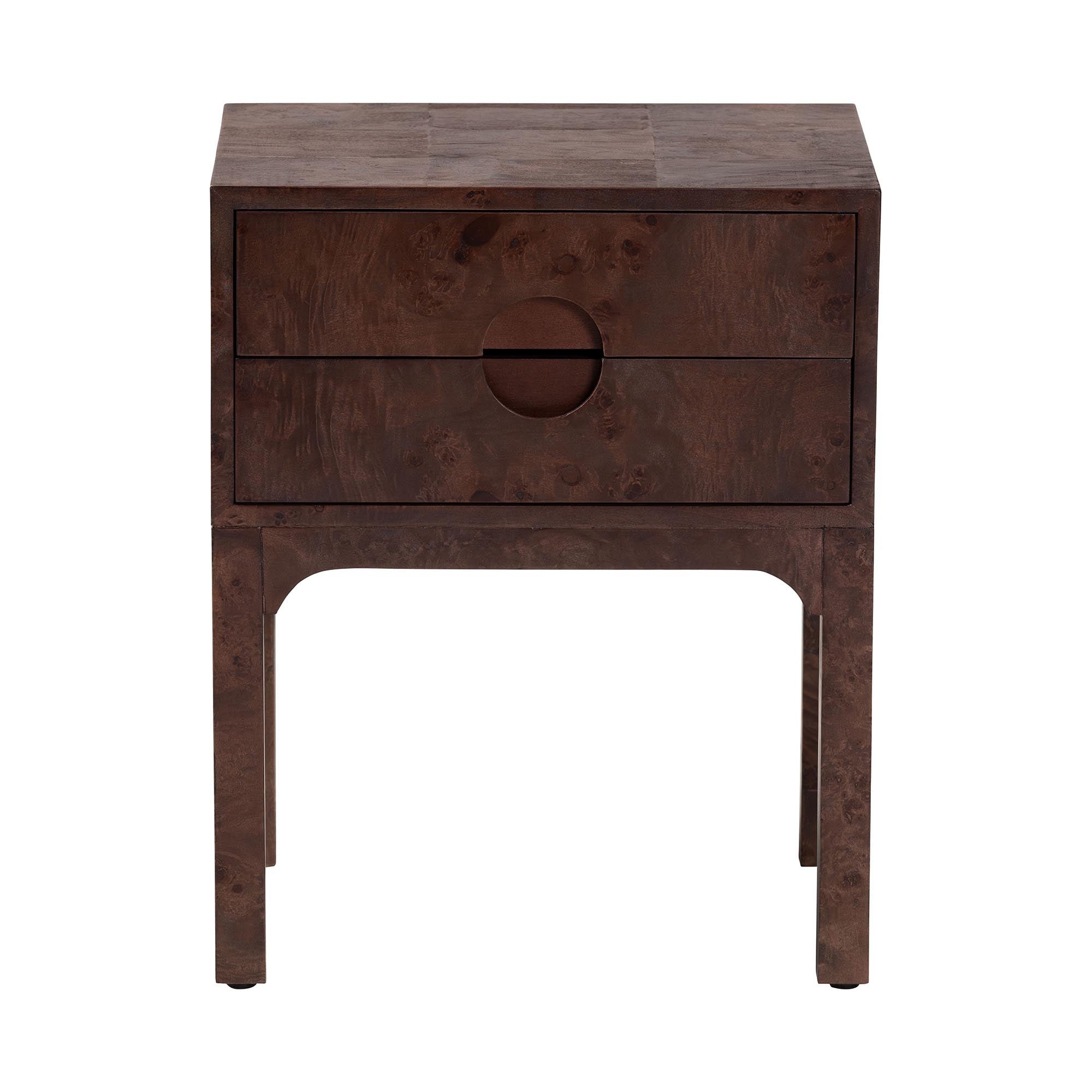 Bali & Pari Kayla Real Burl Wood Nightstand