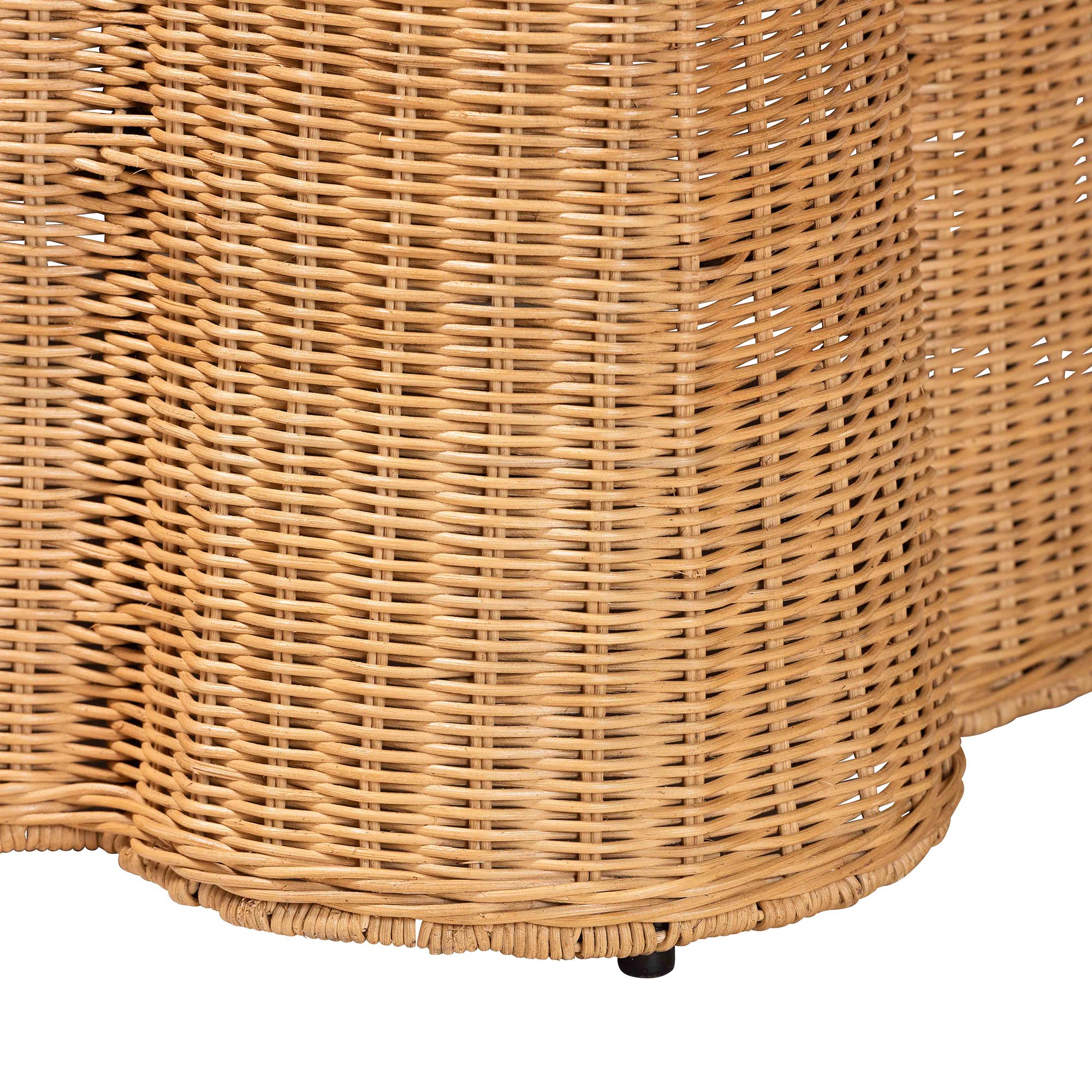 Bali & Pari Palm Scalloped Rattan Coffee Table