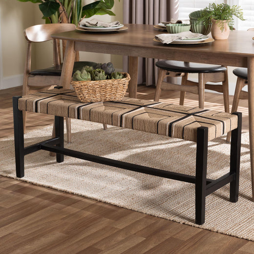 Bali & Pari Prita Woven Paper Loom Bench
