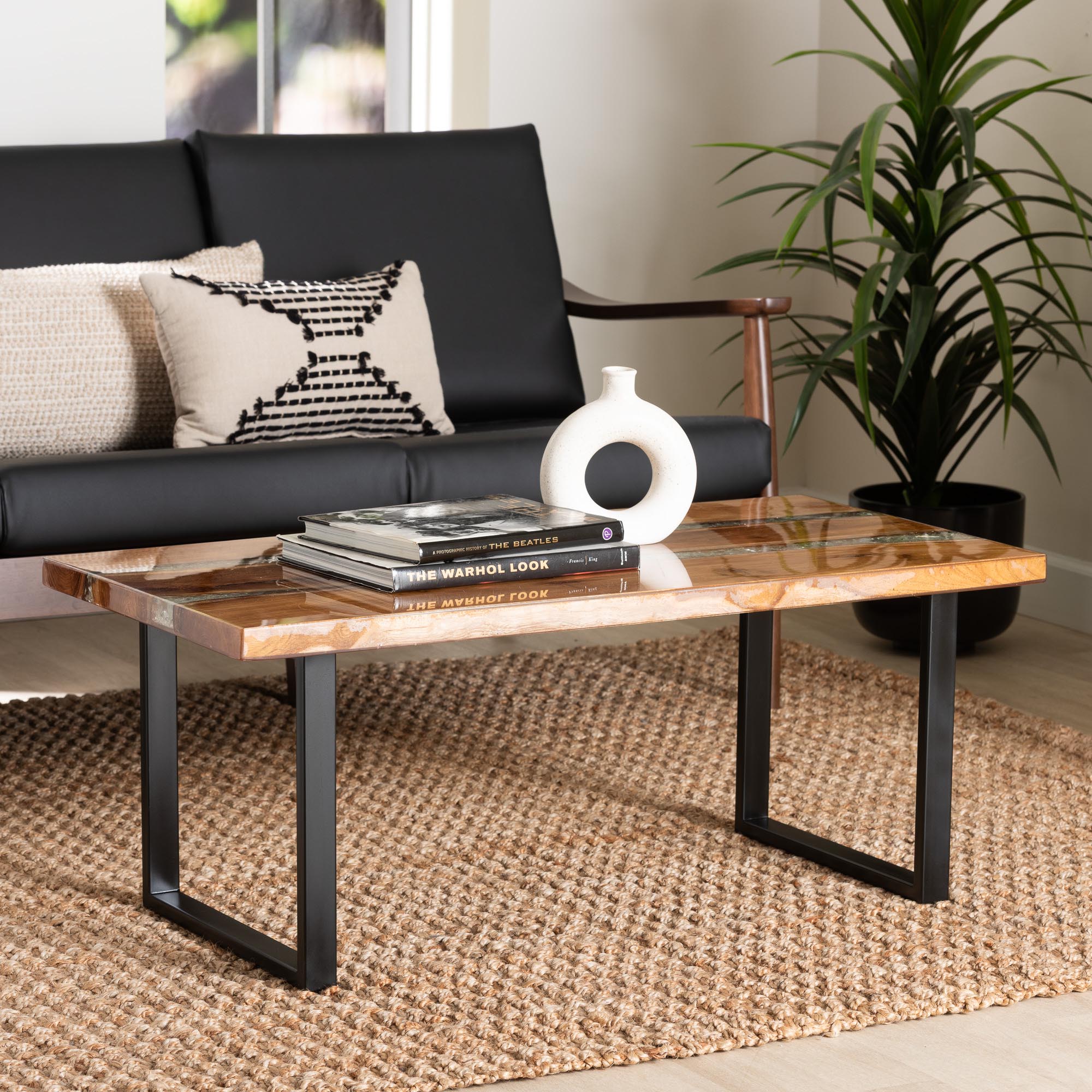 Bali & Pari Apio Wood Epoxy Resin Coffee Table