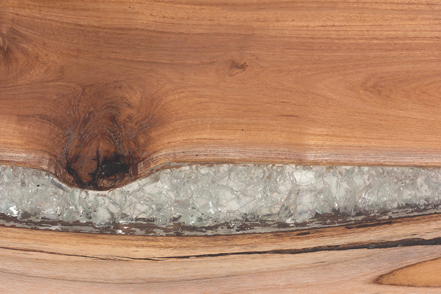 Bali & Pari Apio Wood Epoxy Resin Console Table