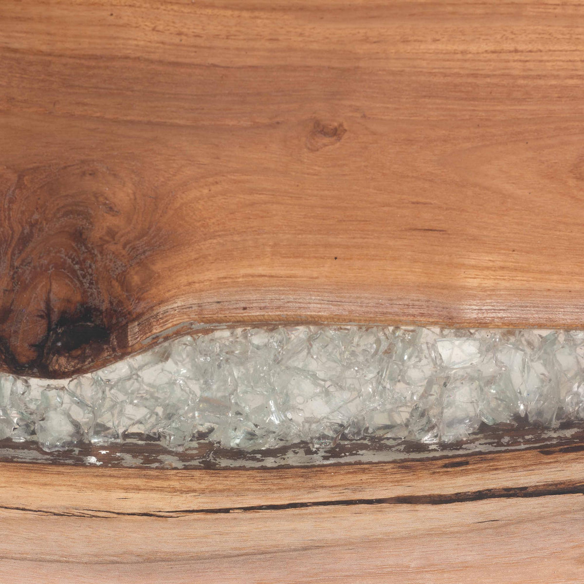 Bali & Pari Apio Wood Epoxy Resin Console Table