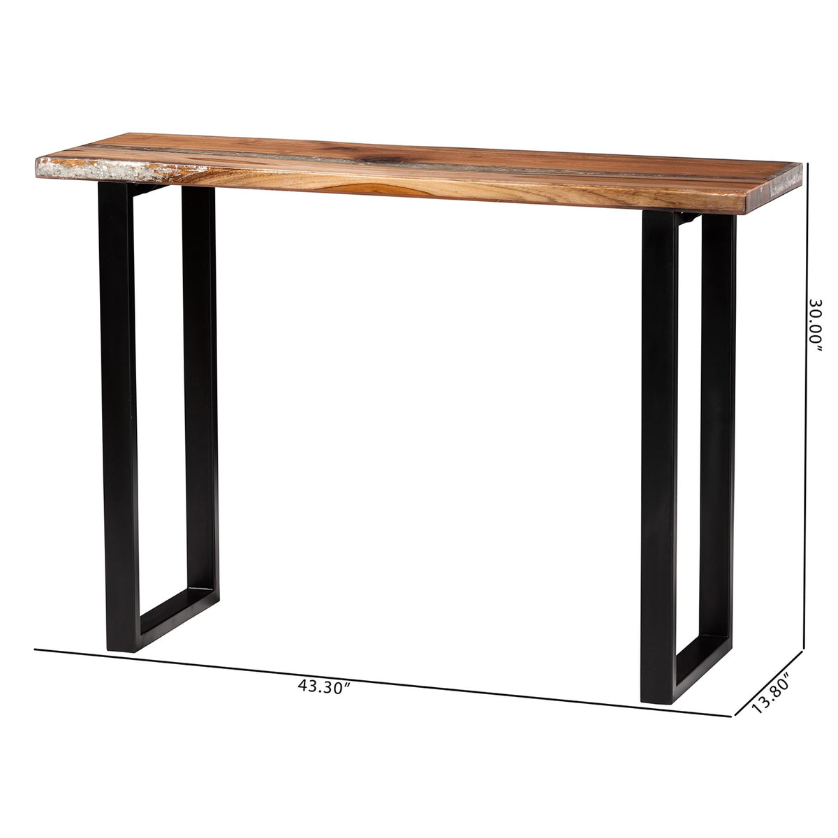 Bali & Pari Apio Wood Epoxy Resin Console Table