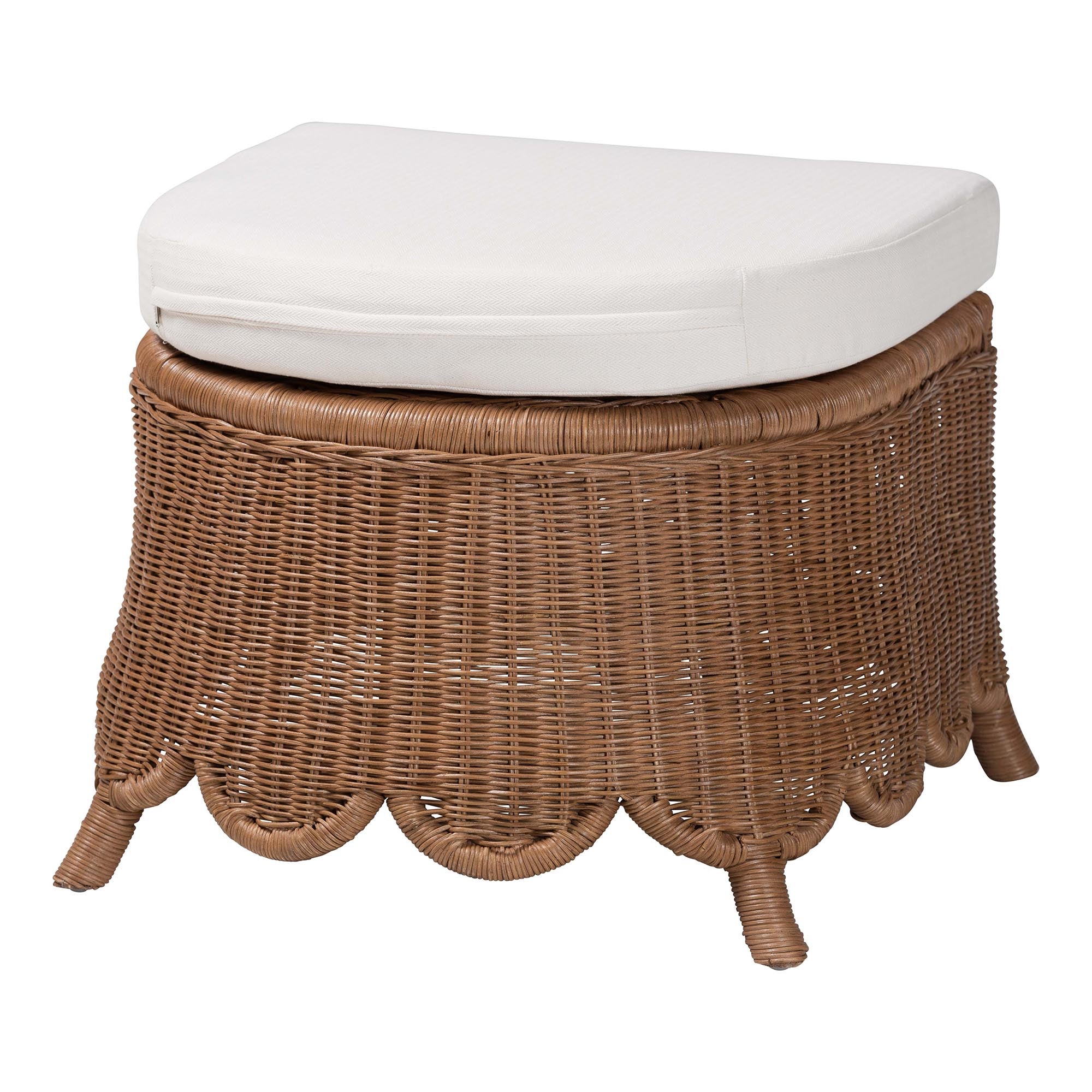Bali & Pari Detta Rattan Armchair and Ottoman Set