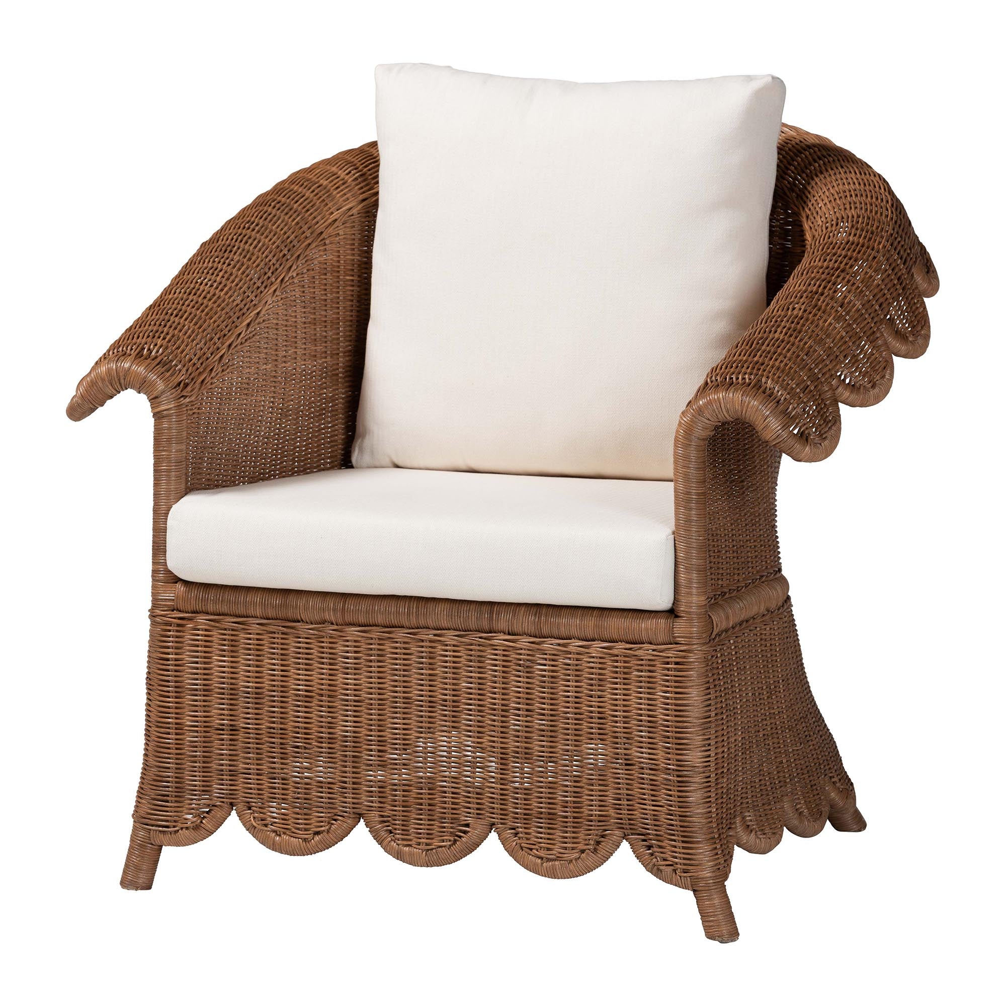 Bali & Pari Detta Rattan Armchair and Ottoman Set