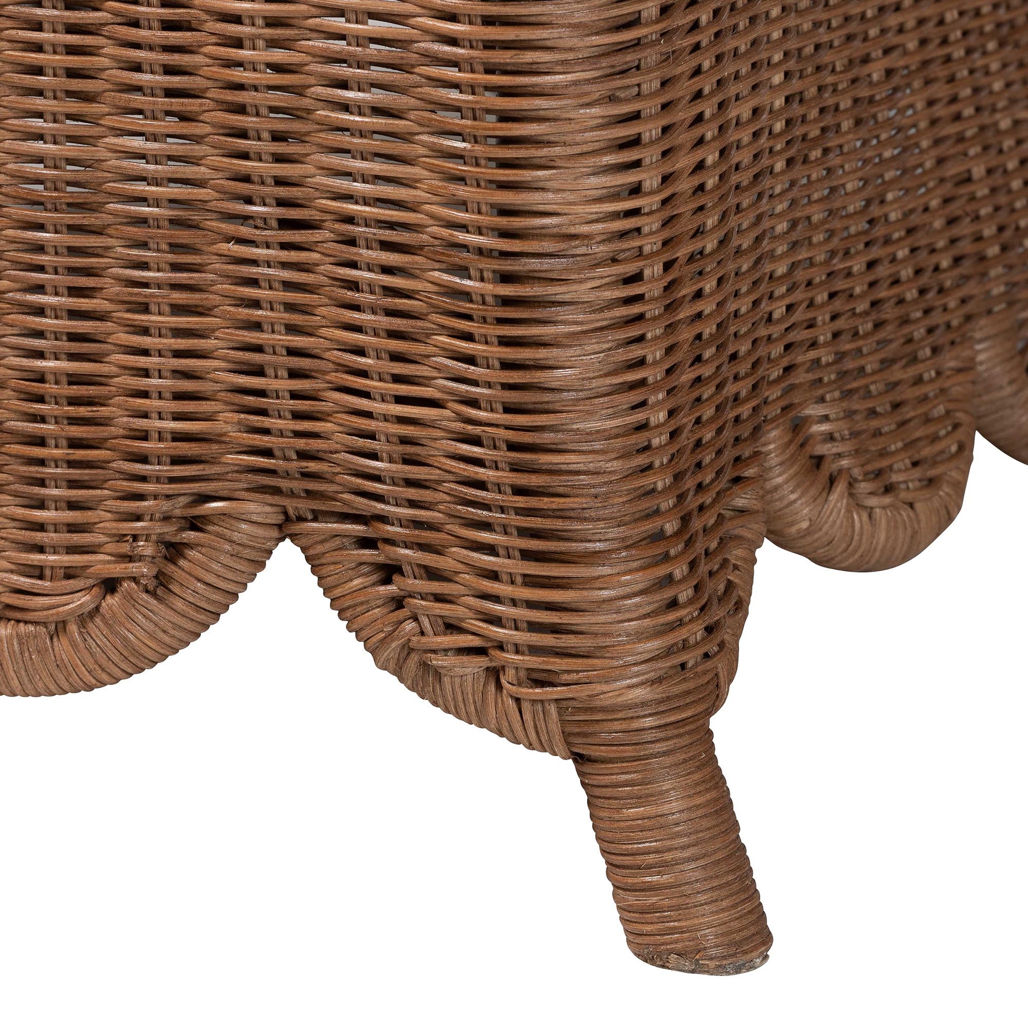 Bali & Pari Detta Rattan Armchair and Ottoman Set
