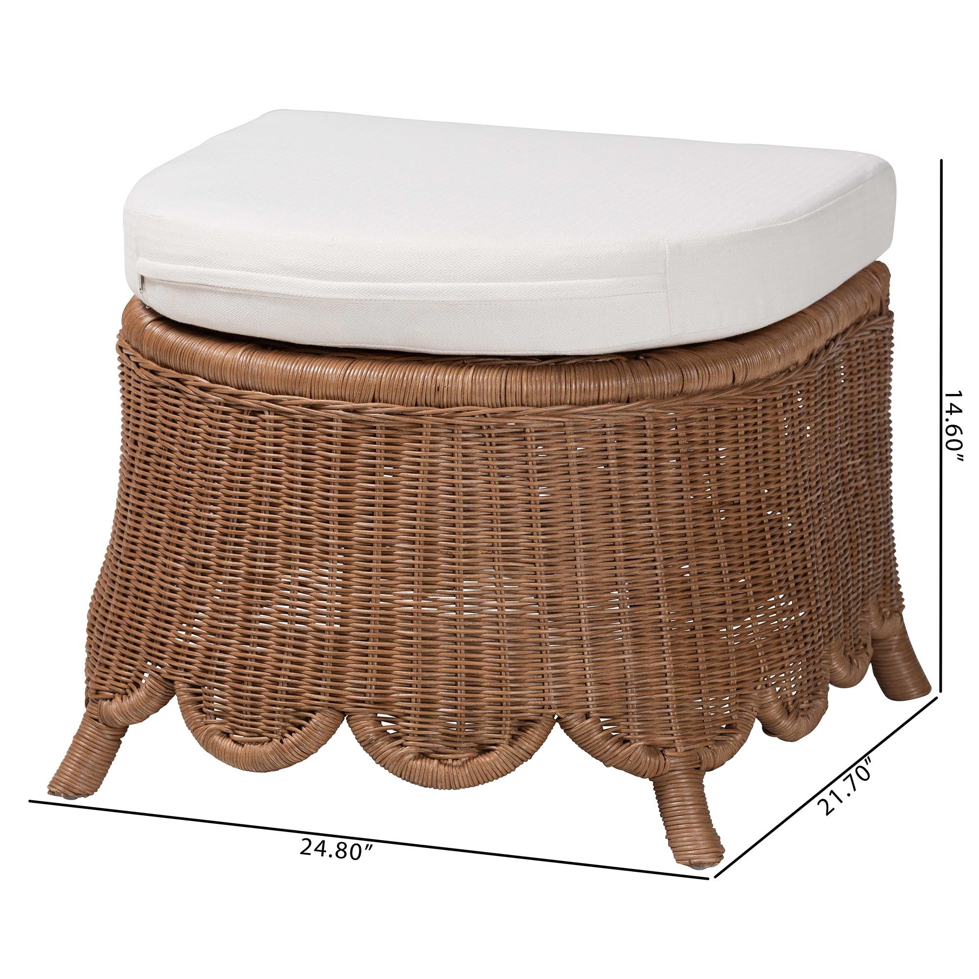 Bali & Pari Detta Rattan Footstool