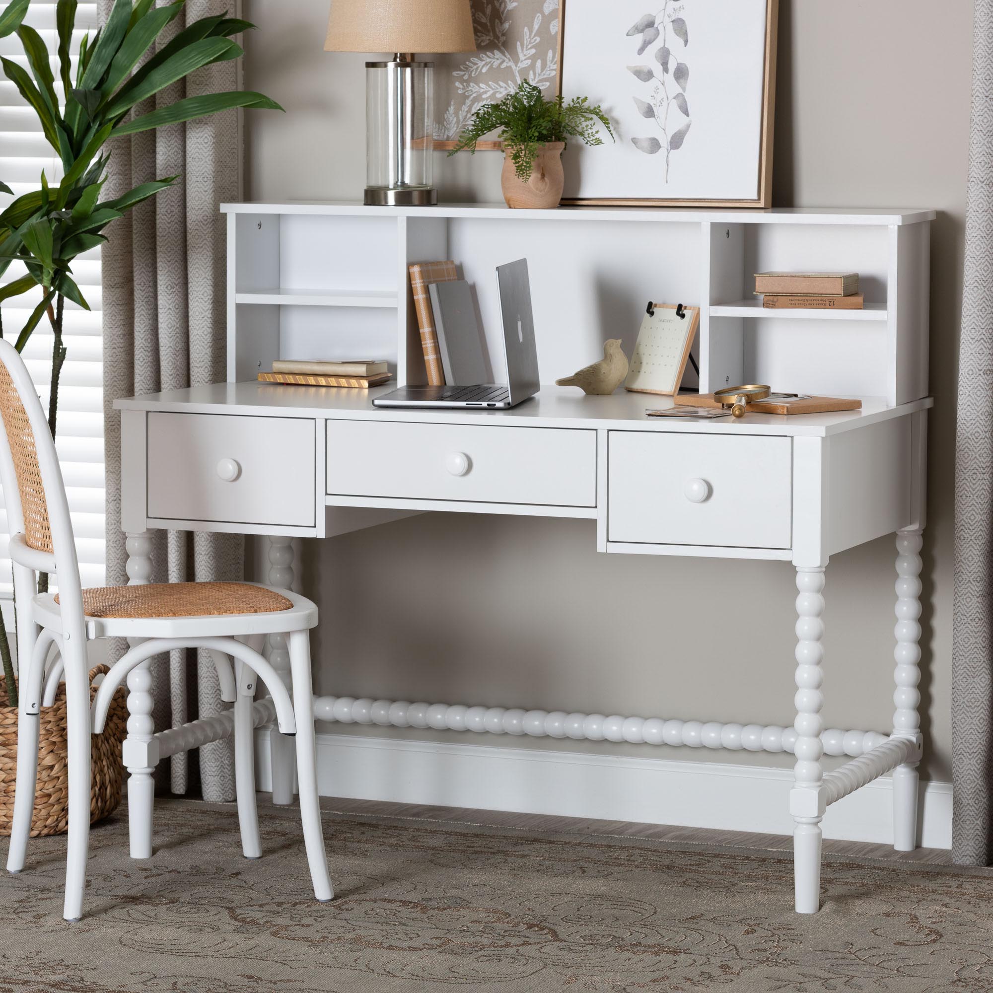 Archwood Writing Desk 3-Drawer Wood Desk
