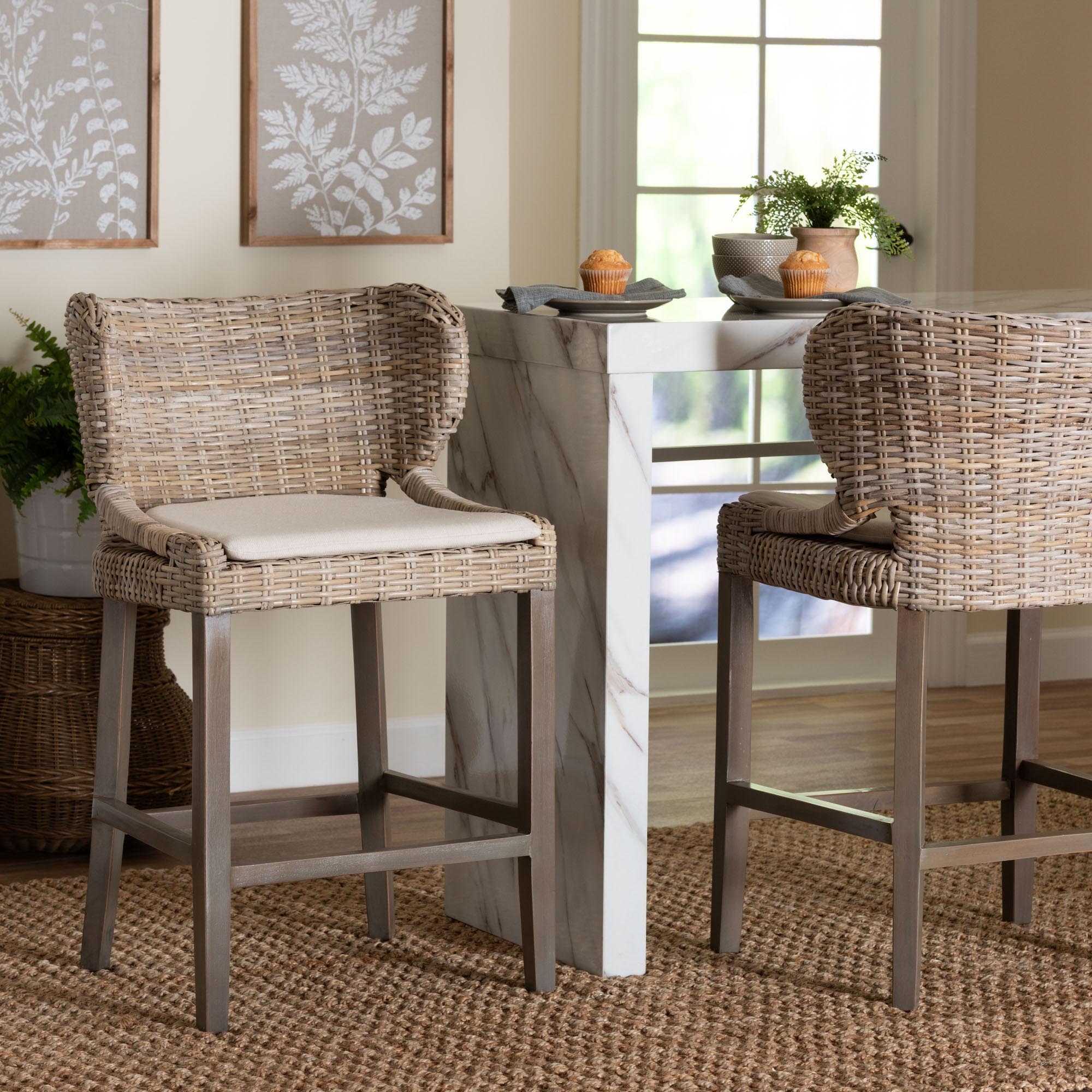 Bali & Pari Niesha Kubu Rattan Counter Stool