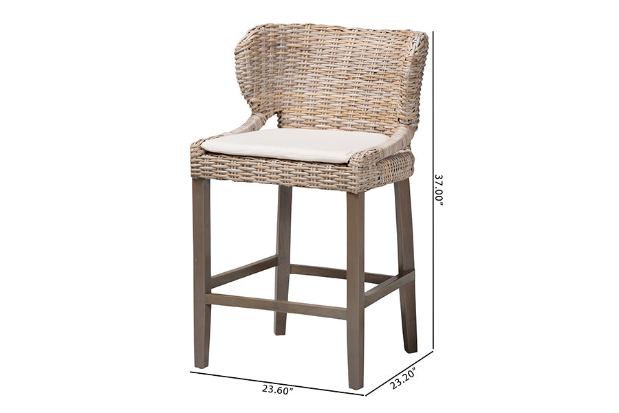 Bali & Pari Niesha Kubu Rattan Counter Stool