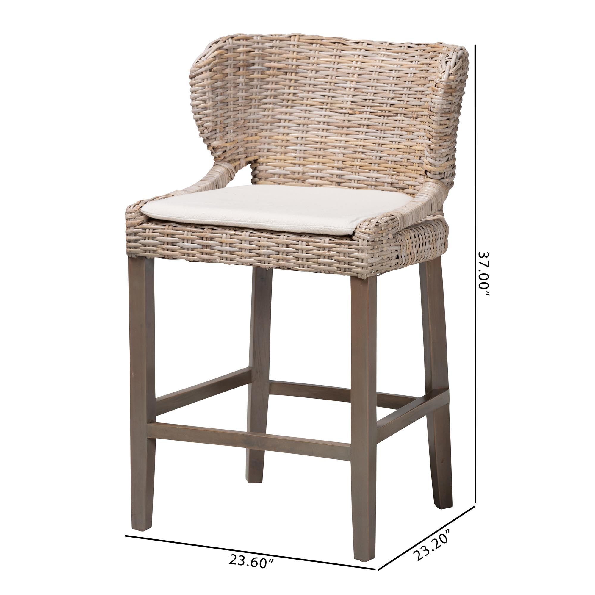 Bali & Pari Niesha Kubu Rattan Counter Stool