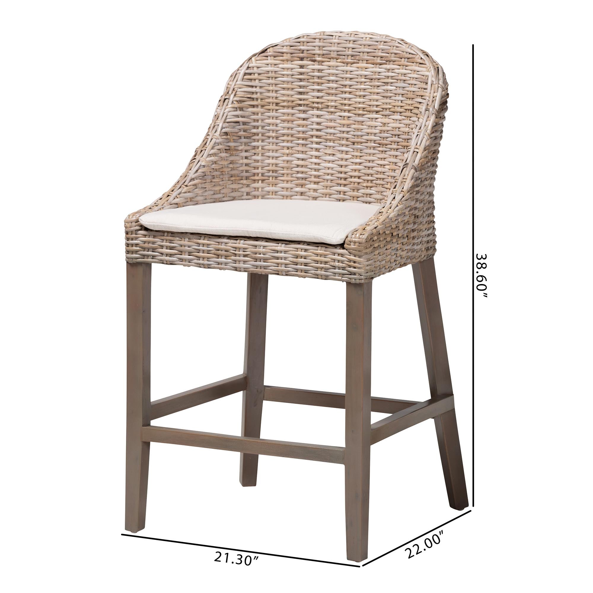 Bali & Pari Lara Kubu Rattan Counter Stool