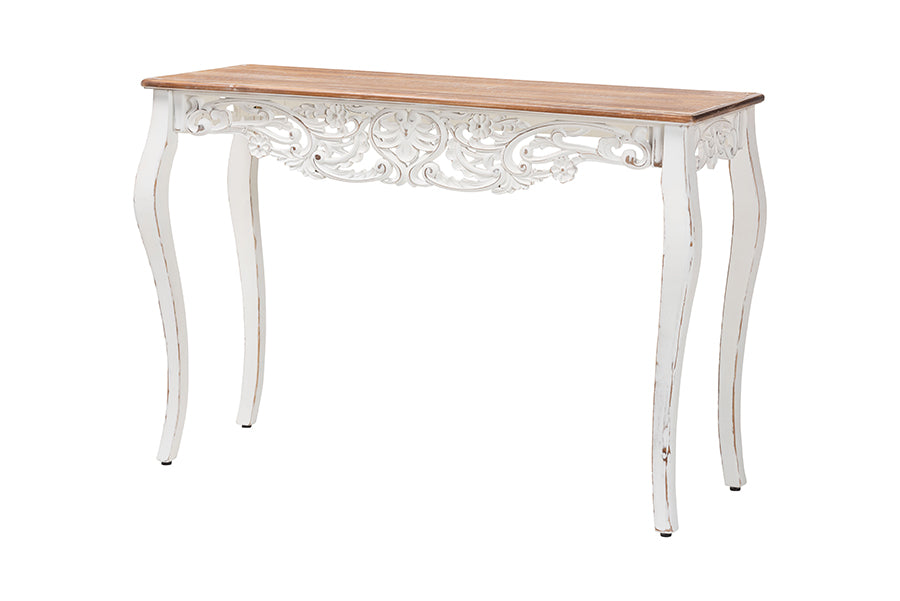 Riquin Distressed Wood Console Table
