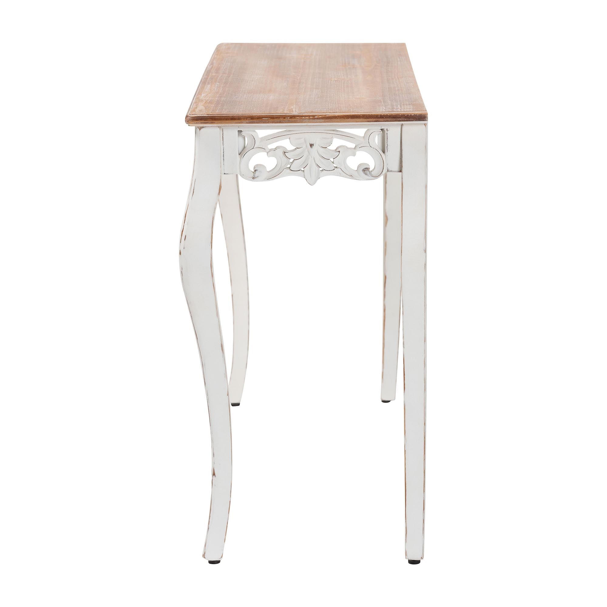 Riquin Distressed Wood Console Table