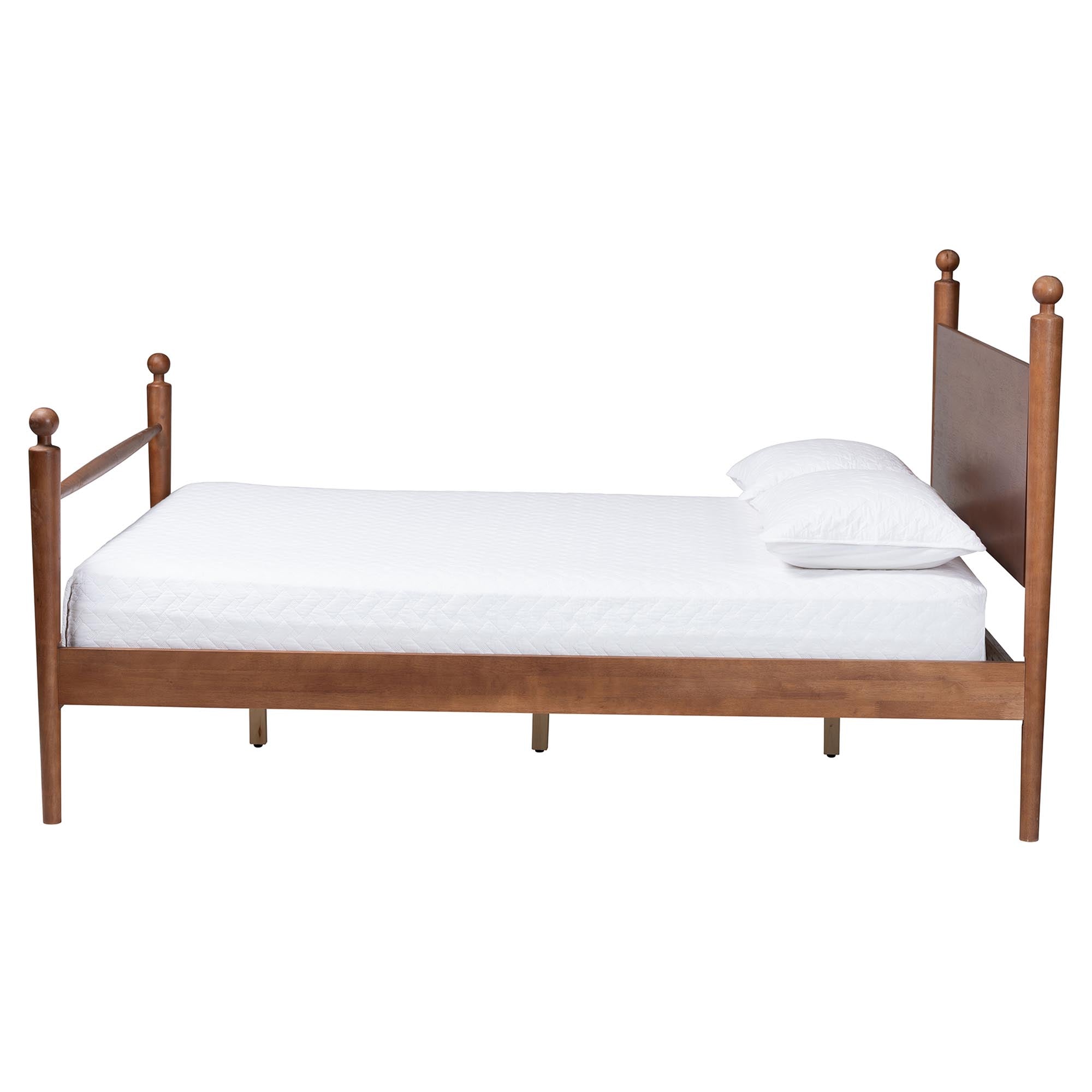 Gianetta Wood Platform Bed Traditional Poster Bed Frame
