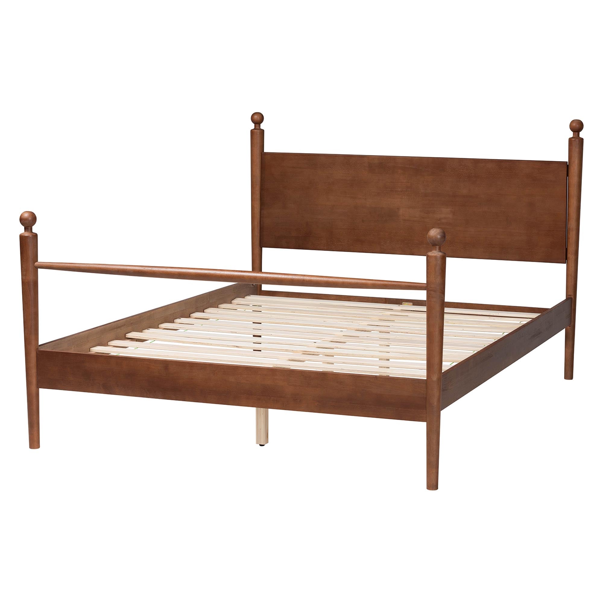 Gianetta Wood Platform Bed Traditional Poster Bed Frame
