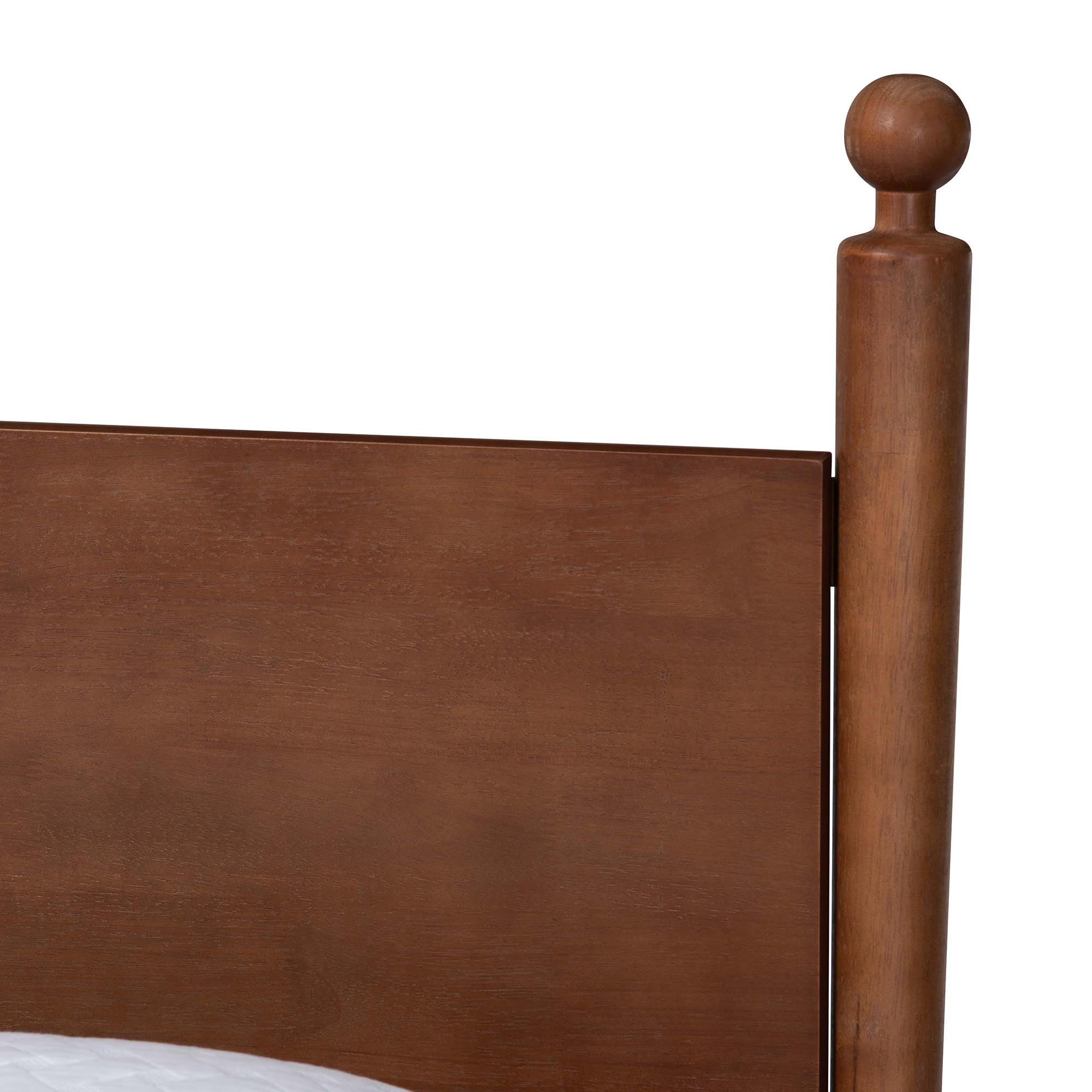 Gianetta Wood Platform Bed Traditional Poster Bed Frame