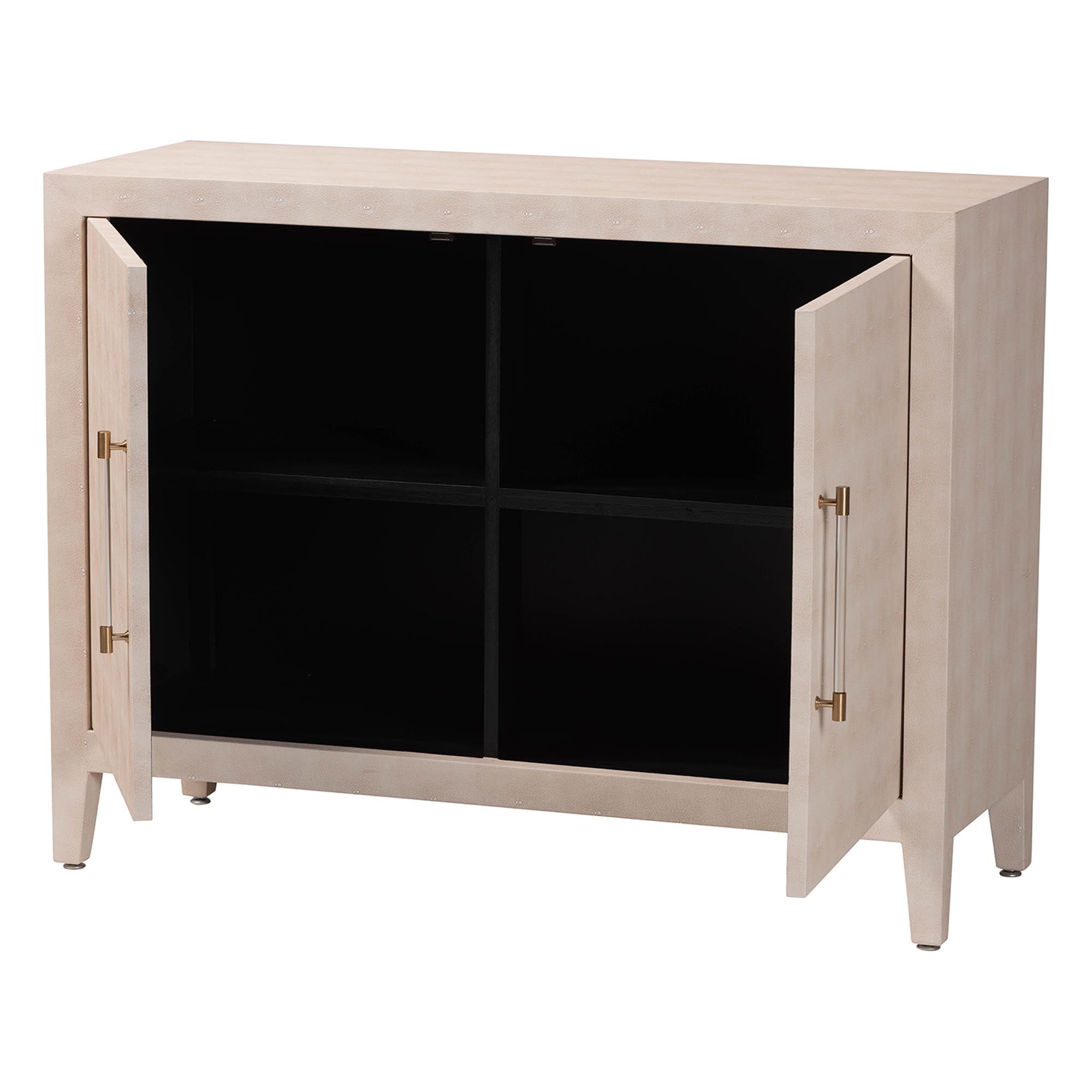 Nira Faux Shagreen Storage Cabinet