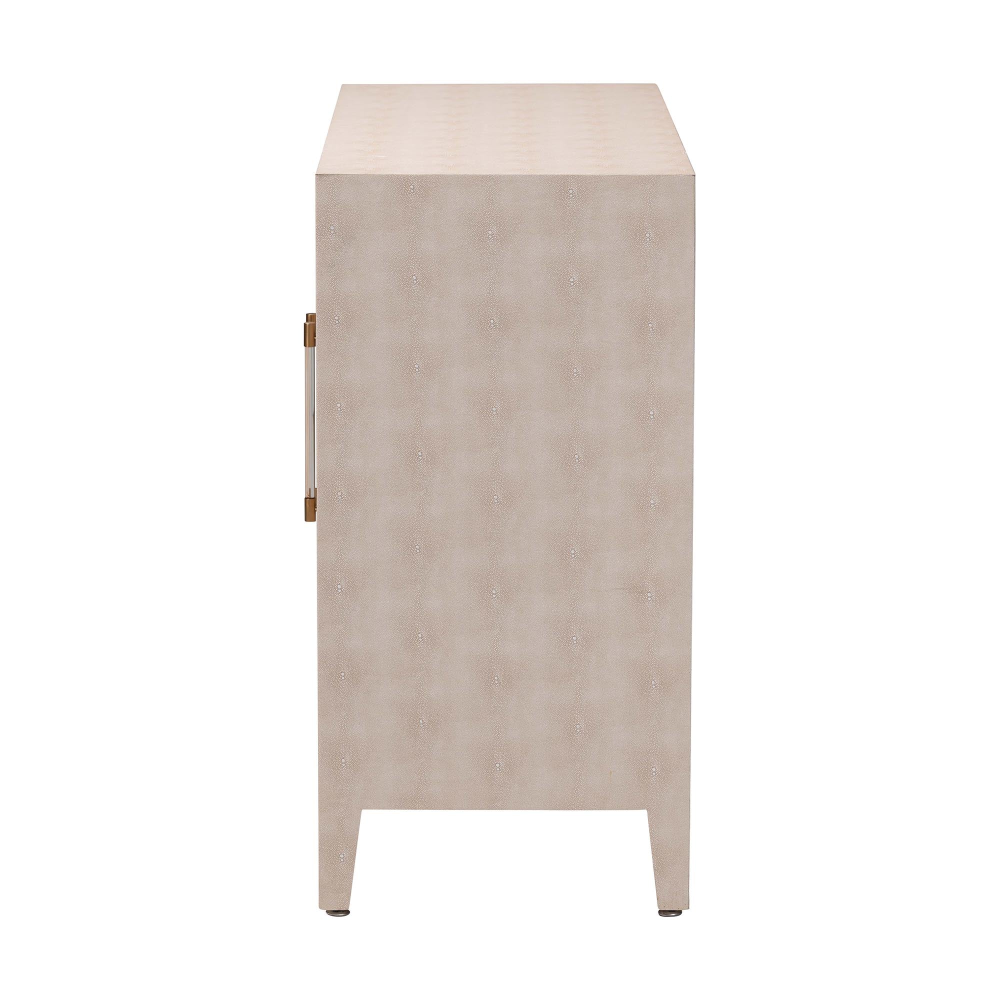 Nira Faux Shagreen Storage Cabinet