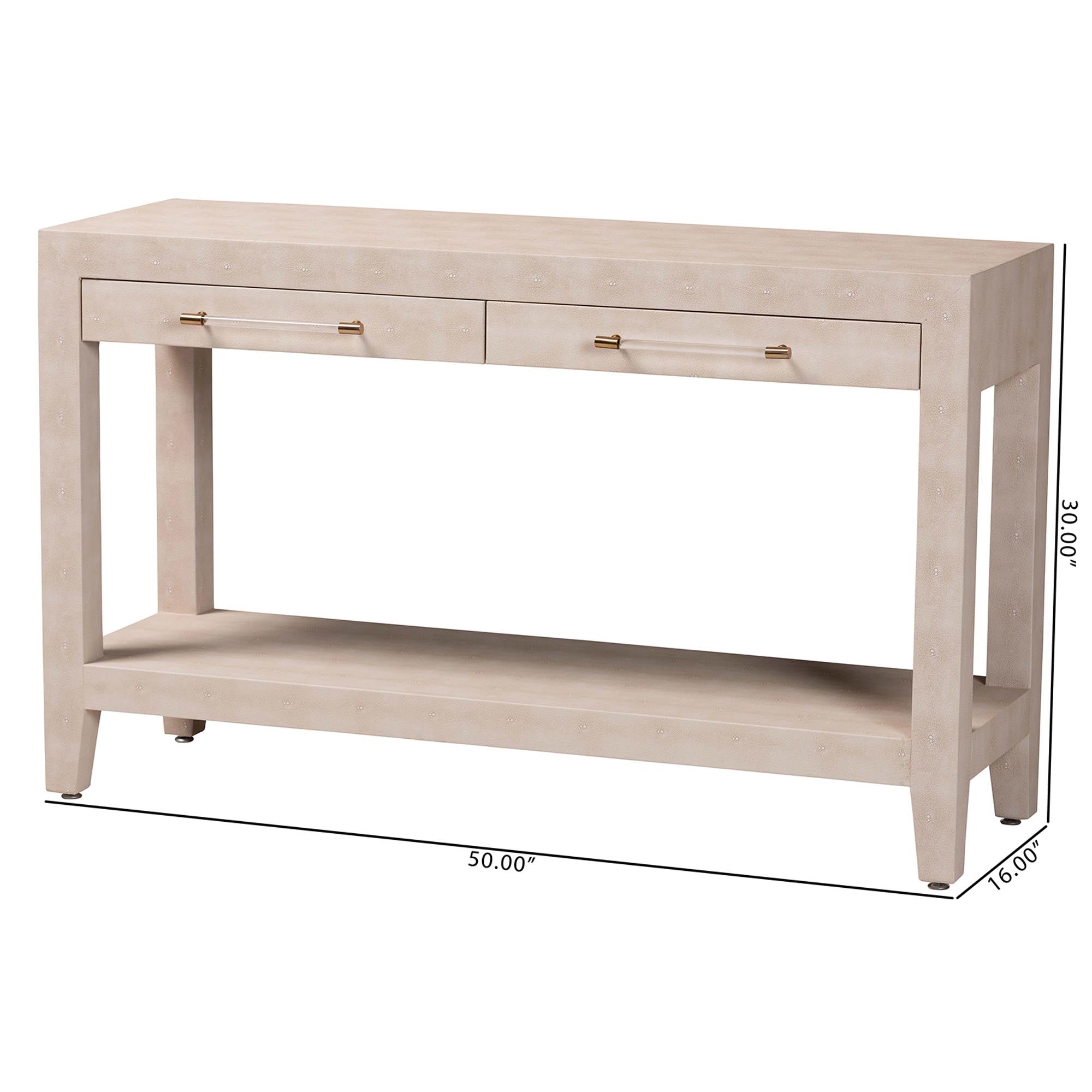 Nira Faux Shagreen Console Table