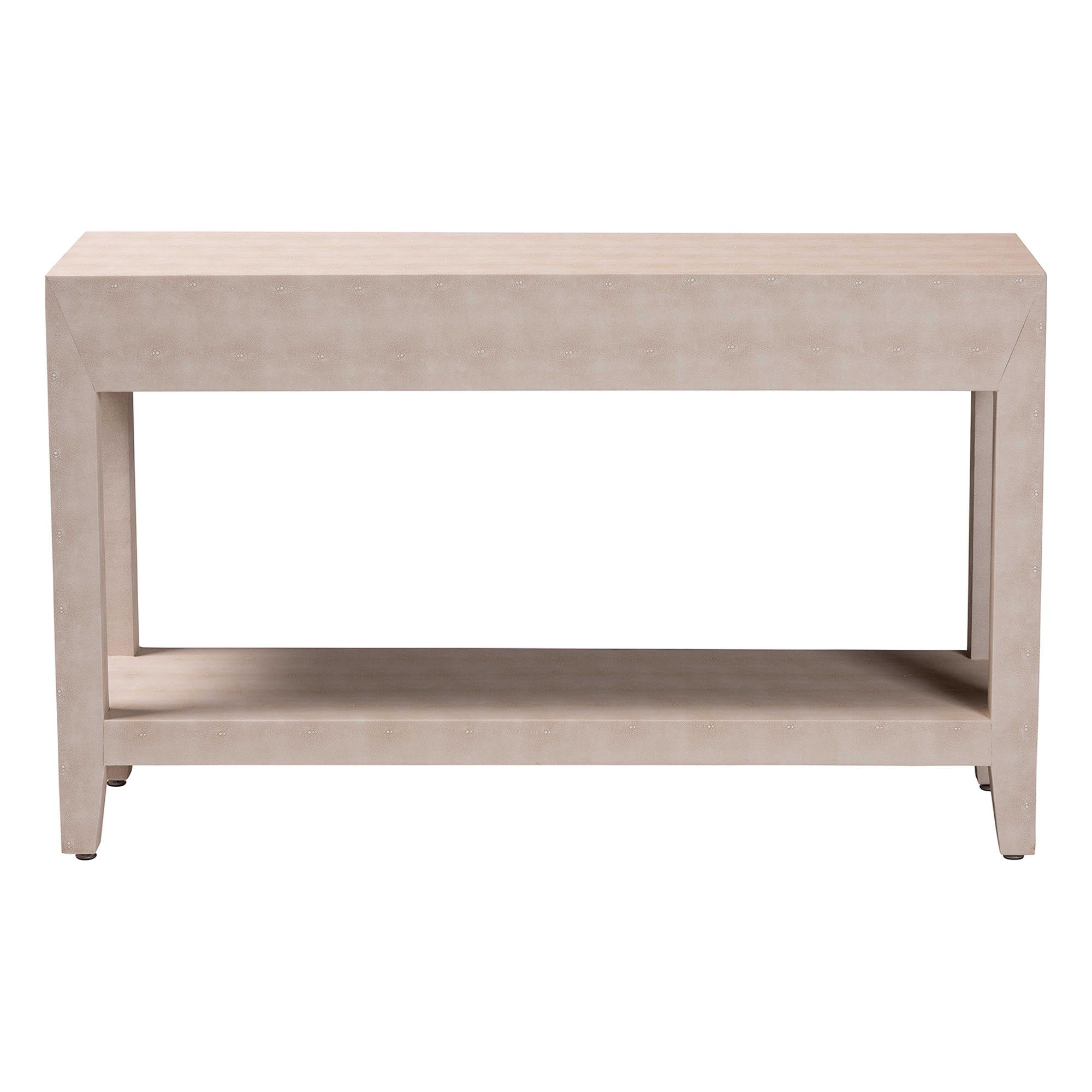 Nira Faux Shagreen Console Table