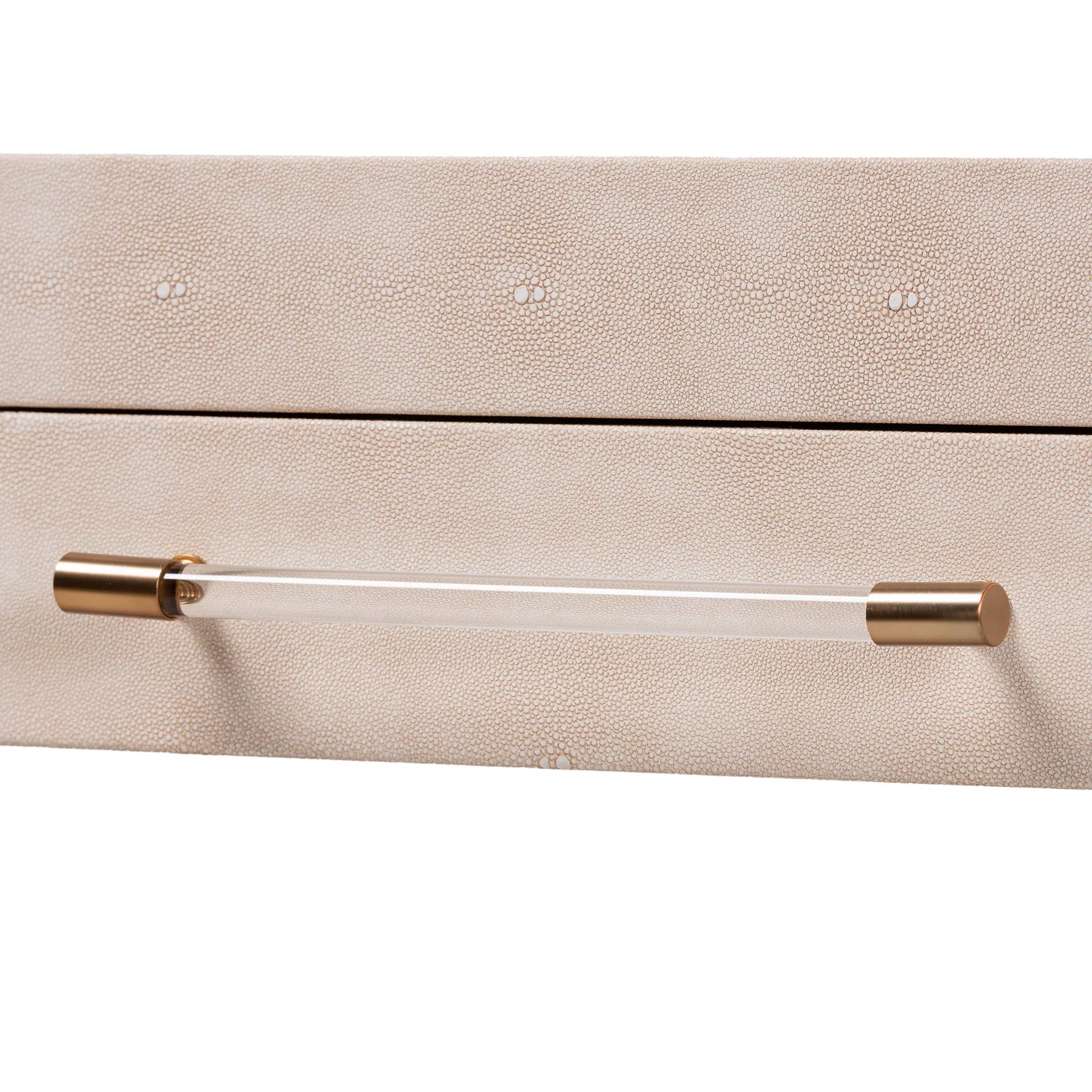 Nira Faux Shagreen Console Table