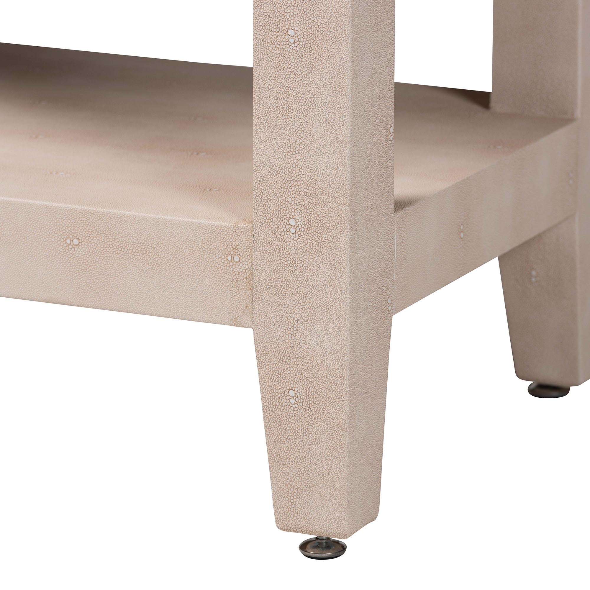 Nira Faux Shagreen Console Table