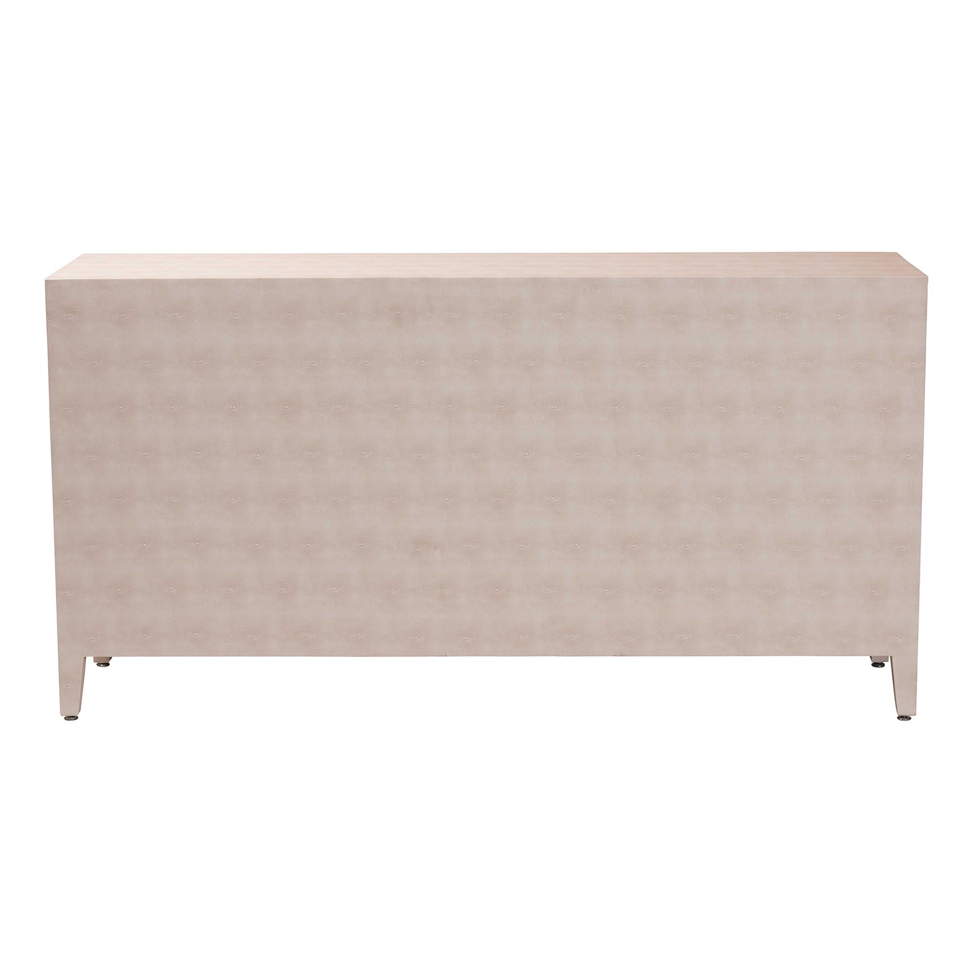 Nira Faux Shagreen Sideboard Contemporary 3-Door Buffet