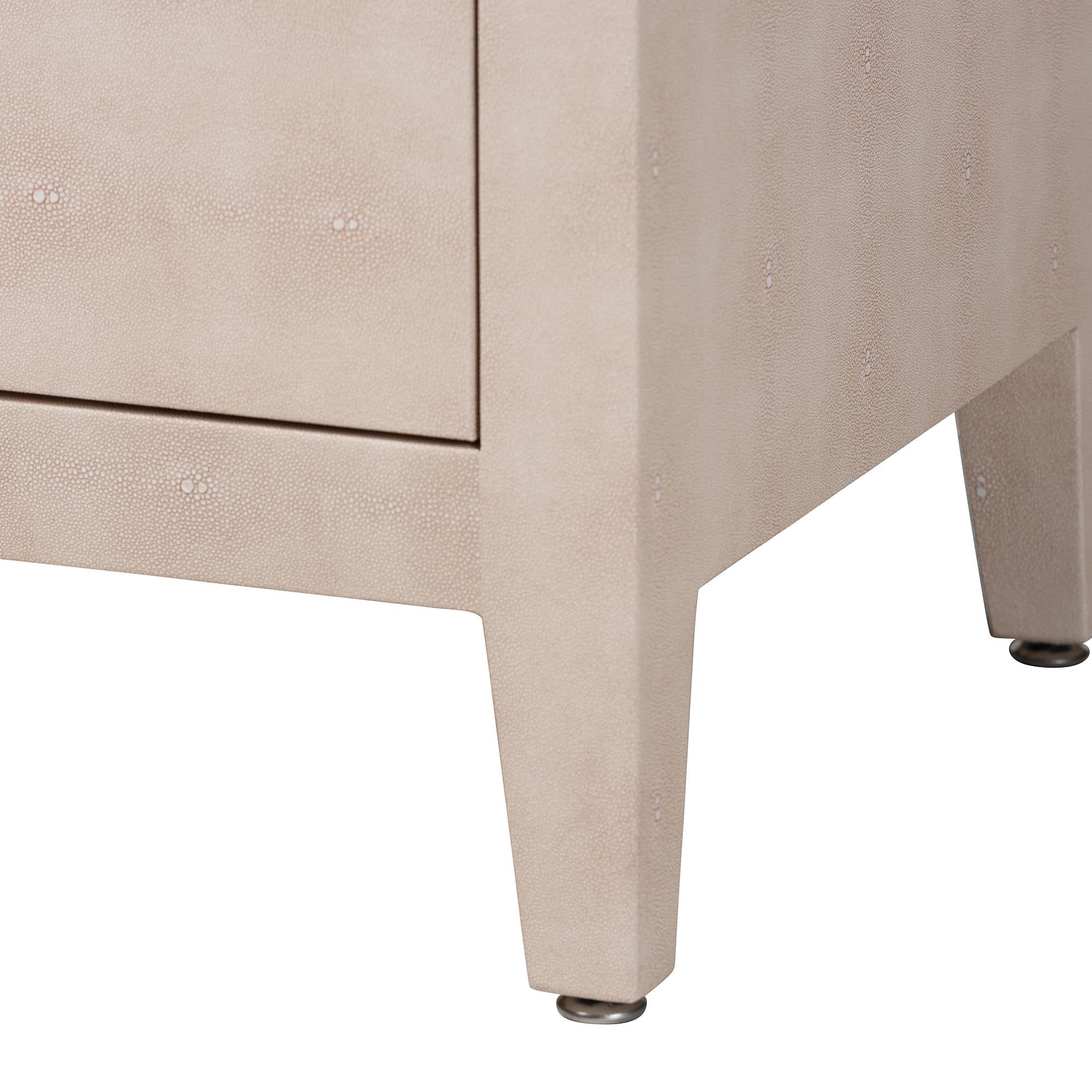 Nira Faux Shagreen Sideboard Contemporary 3-Door Buffet