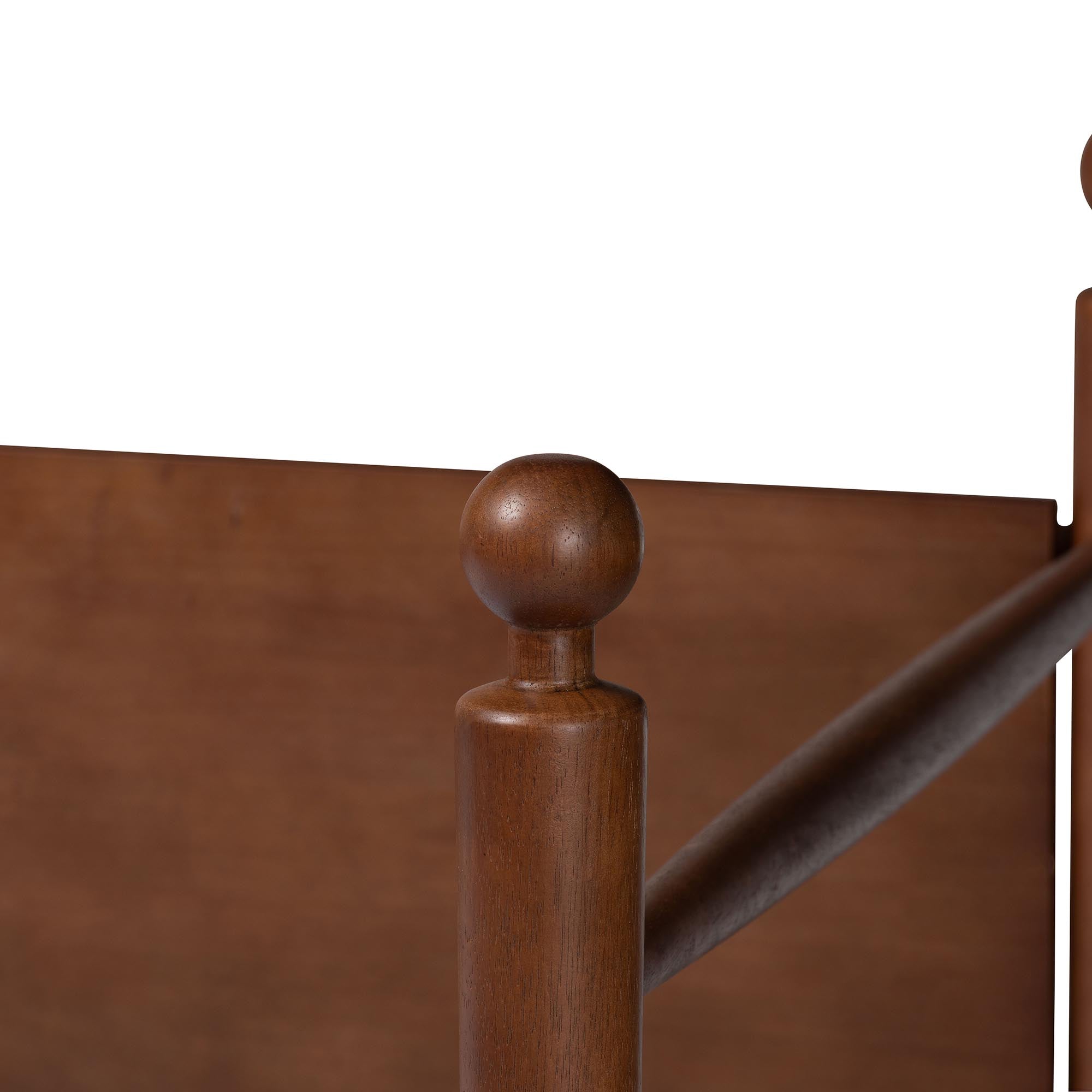 Gianetta Wooden Daybed with Spindle Posts - Classic Cottage-Style Bed Frame with Guardrail Back, Solid Wood Day Bed for Guest Room or Kids’ Bedroom,