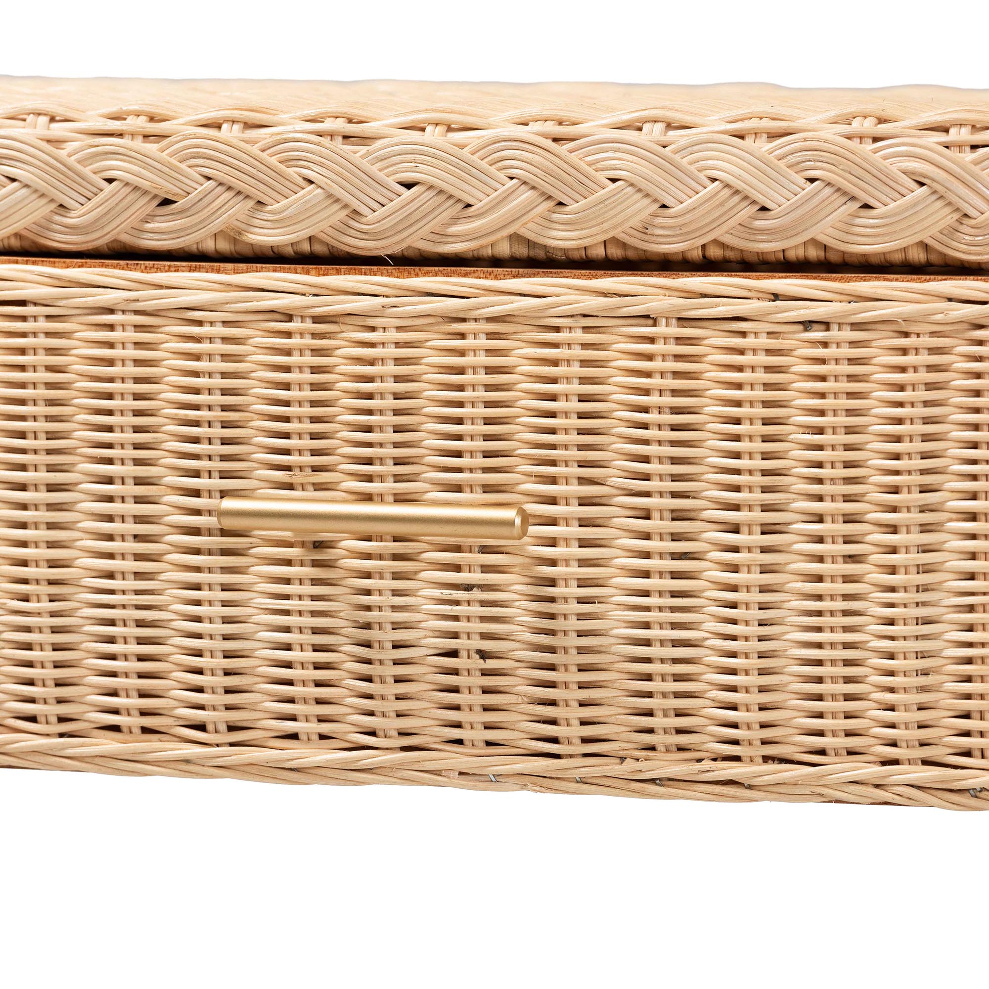 Bali & Pari Lanica Braided Rattan Console Table