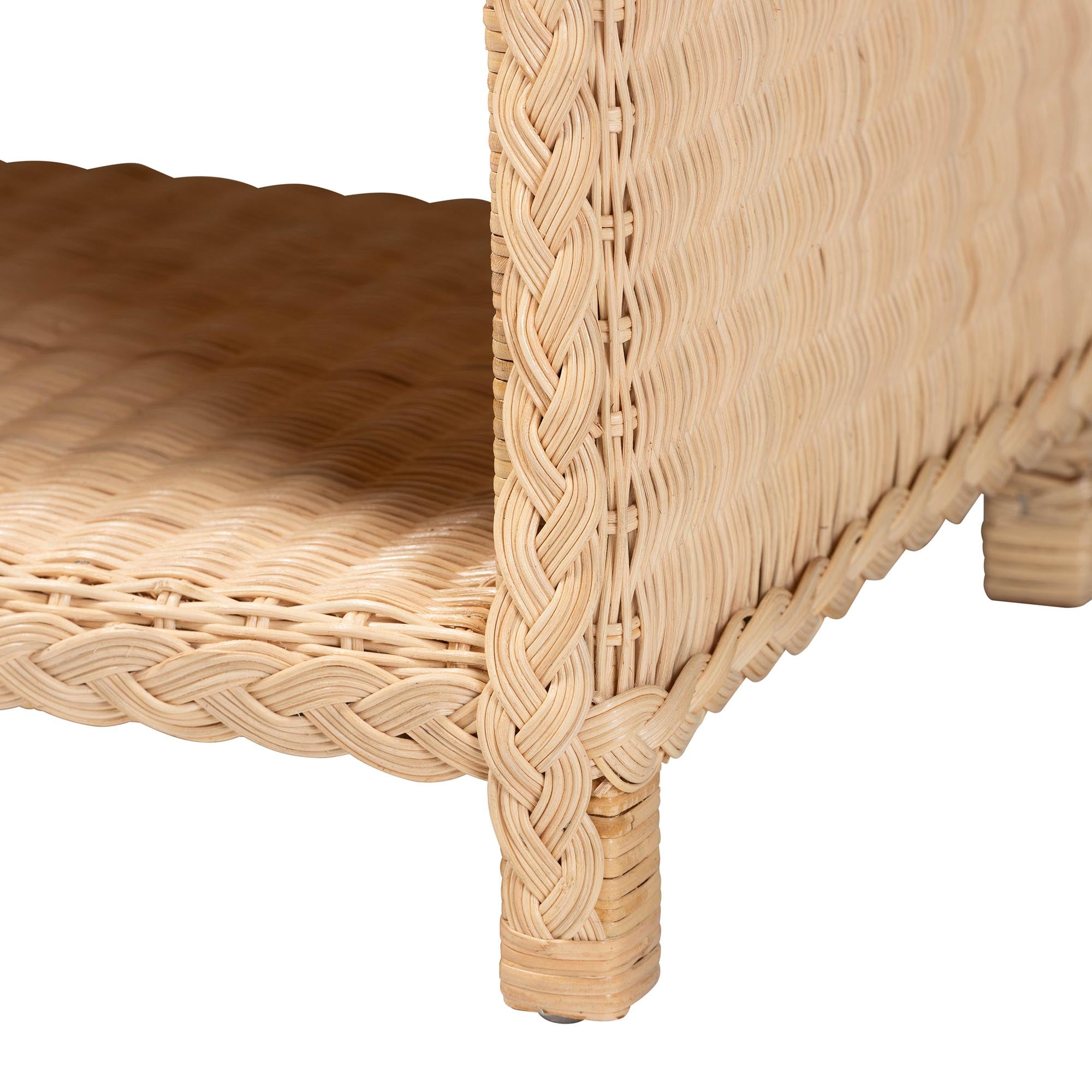 Bali & Pari Lanica Braided Rattan Console Table