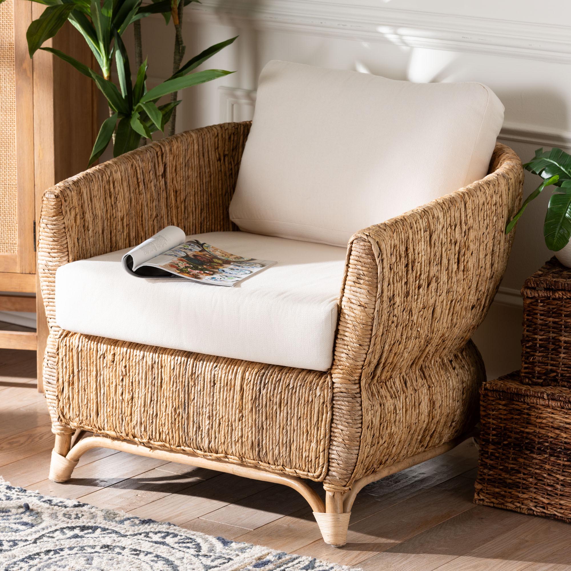 Bali & Pari Roma Rattan and Seagrass Armchair