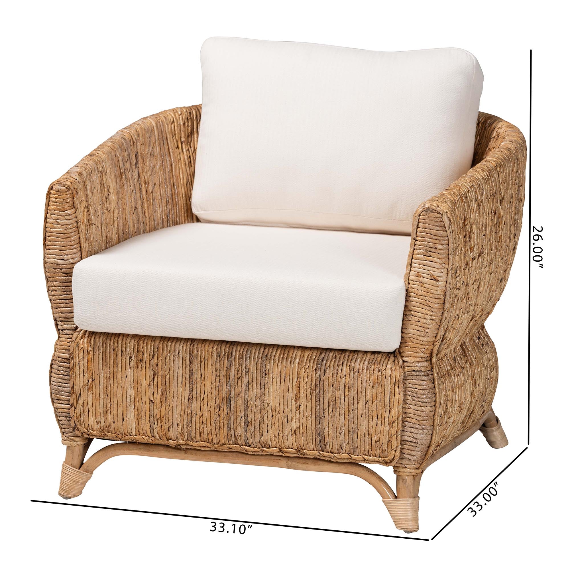 Bali & Pari Roma Rattan and Seagrass Armchair