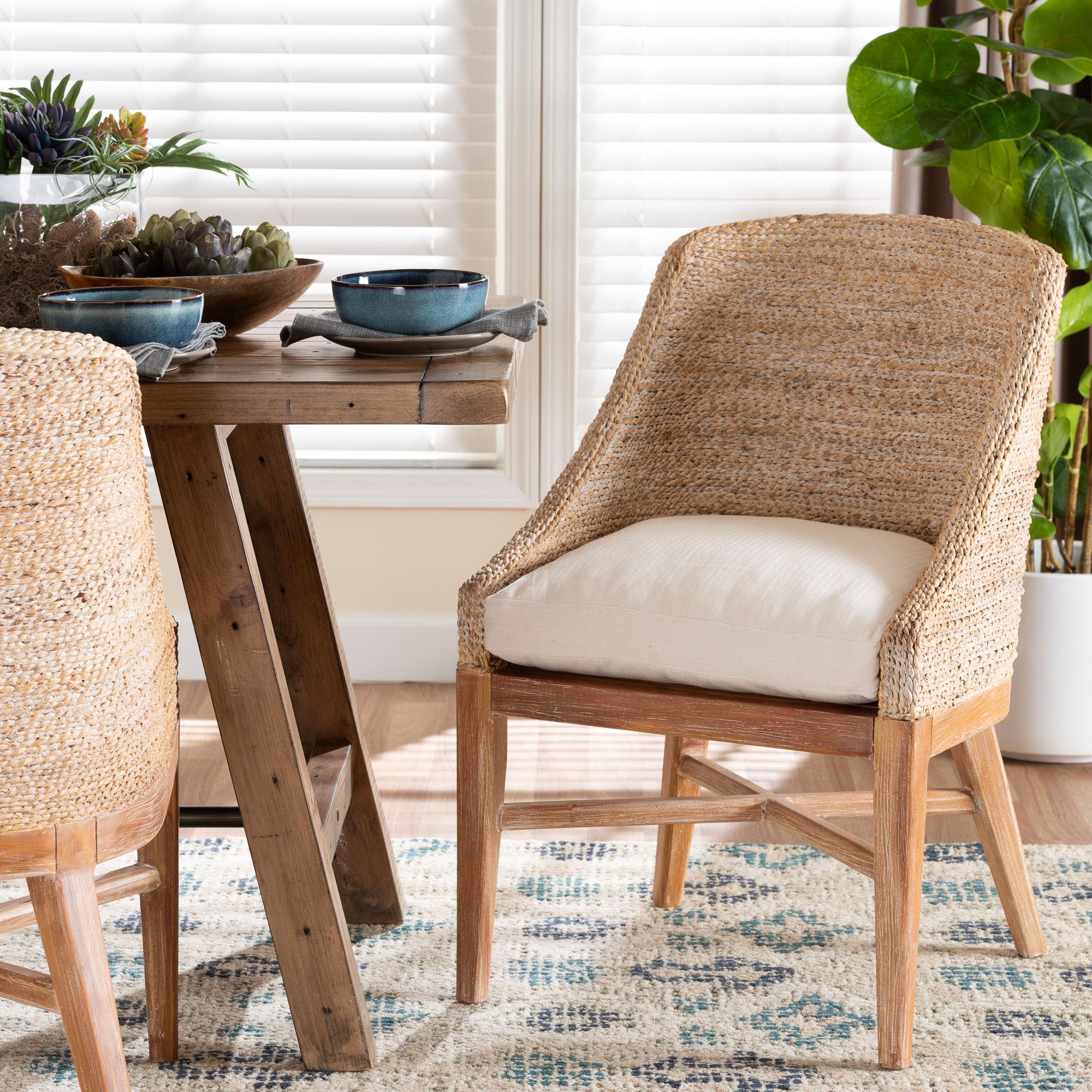 Bali & Pari Jasper Seagrass Dining Chair