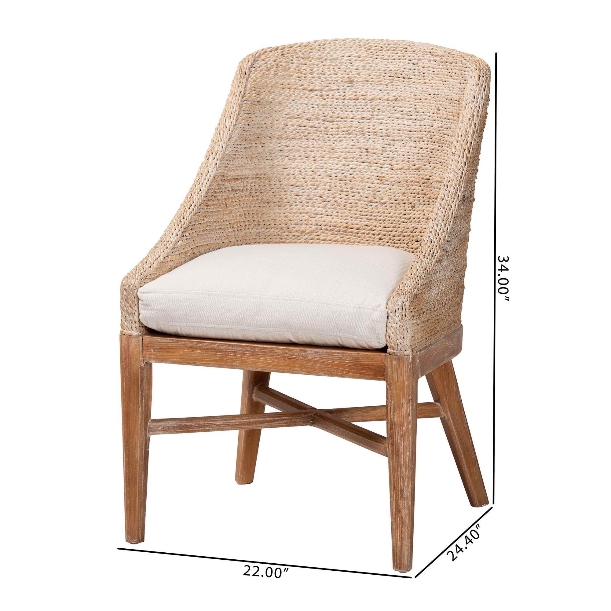 Bali & Pari Jasper Seagrass Dining Chair