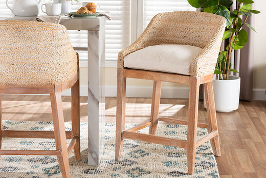 Bali & Pari Jasper Seagrass Counter Stool