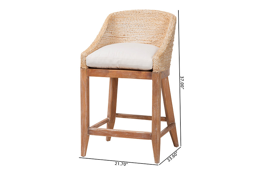 Bali & Pari Jasper Seagrass Counter Stool