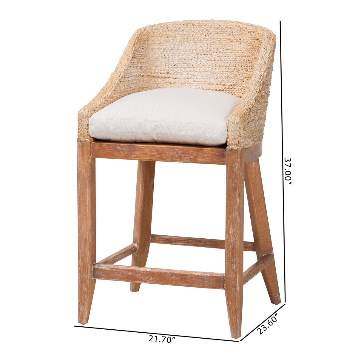 Bali & Pari Jasper Seagrass Counter Stool