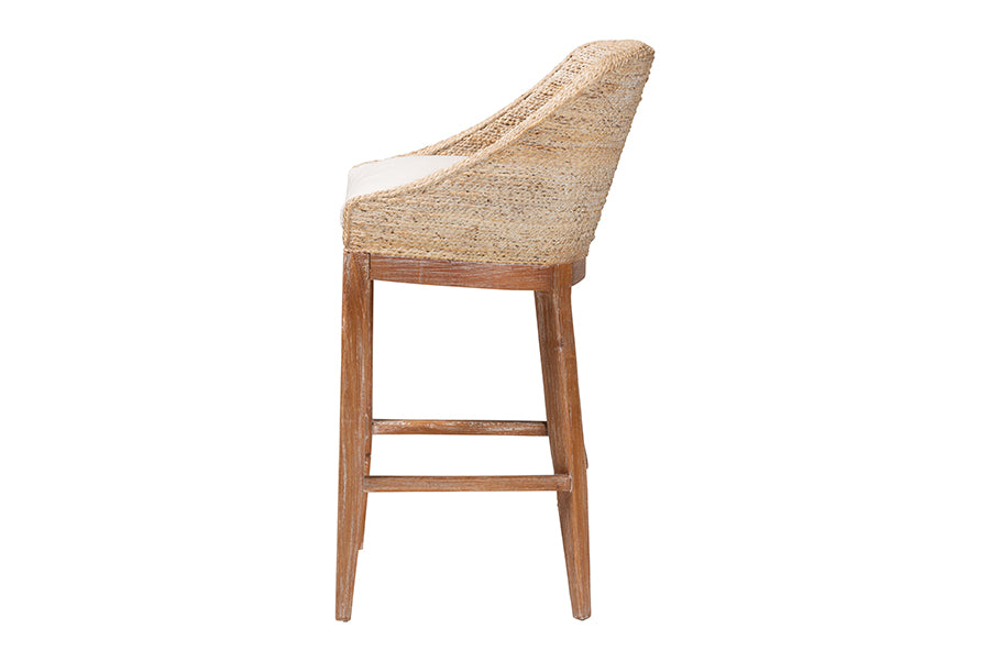 Bali & Pari Jasper Seagrass Bar Stool
